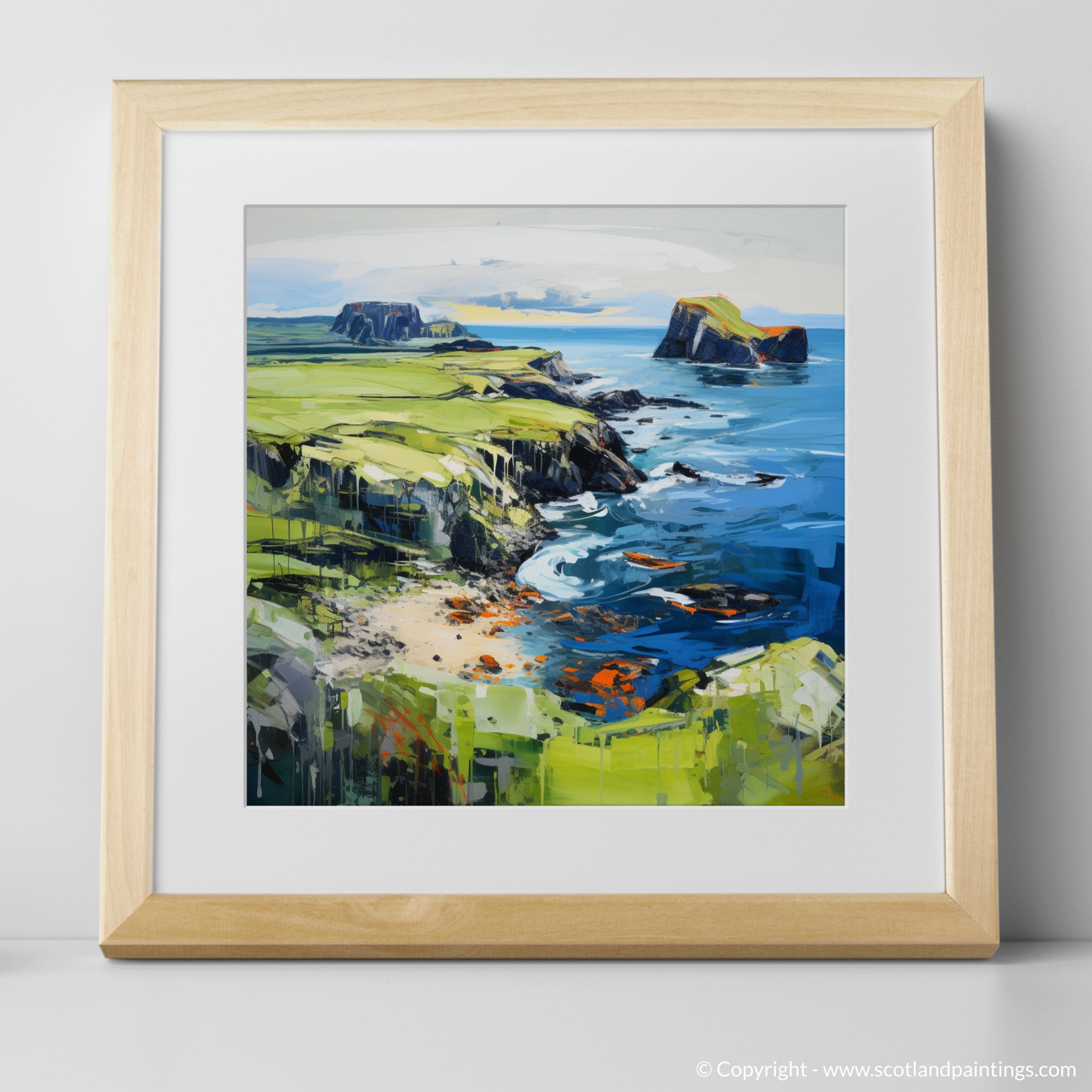 Art Print of Isle of Islay, Inner Hebrides with a natural frame