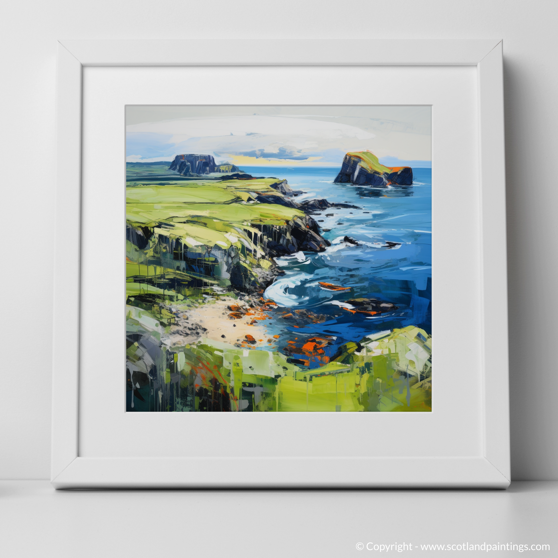 Art Print of Isle of Islay, Inner Hebrides with a white frame