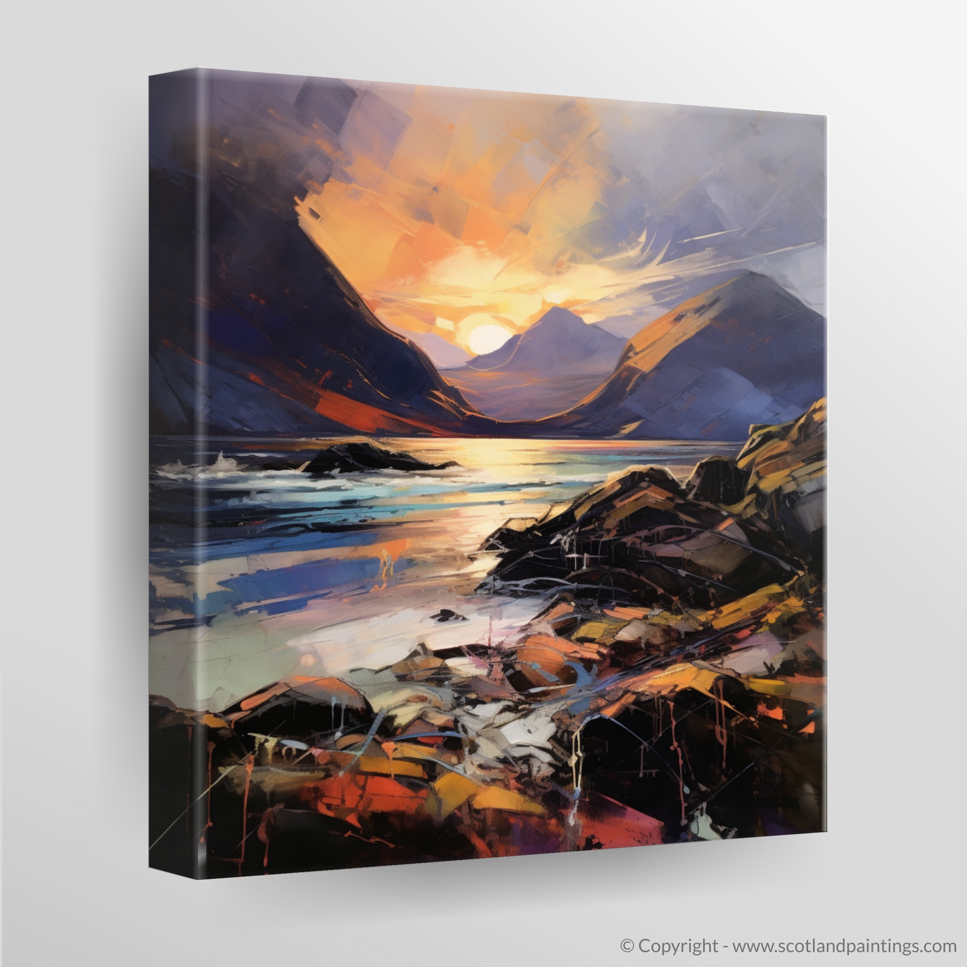 Canvas Print of Elgol Bay at sunset