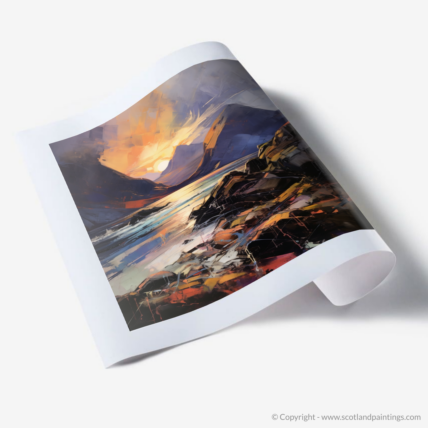 Art Print of Elgol Bay at sunset