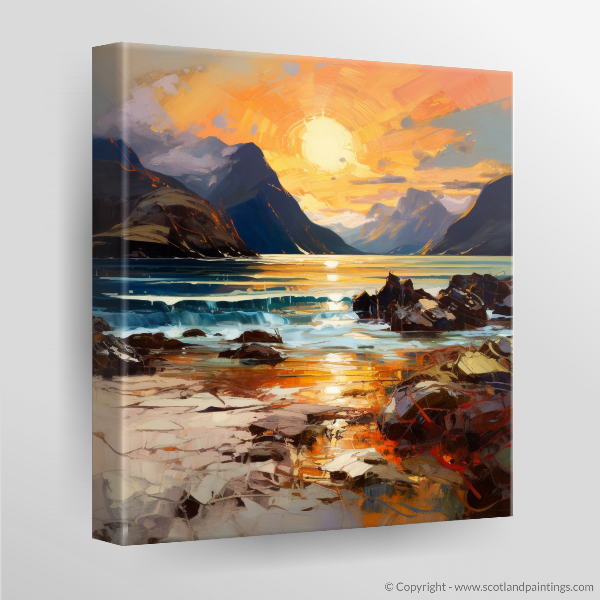 Canvas Print of Elgol Bay at sunset