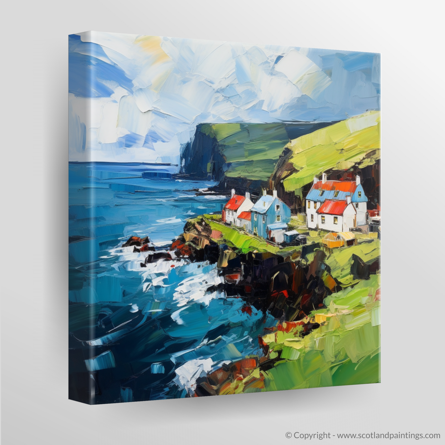 Canvas Print of Pennan Harbour, Aberdeenshire