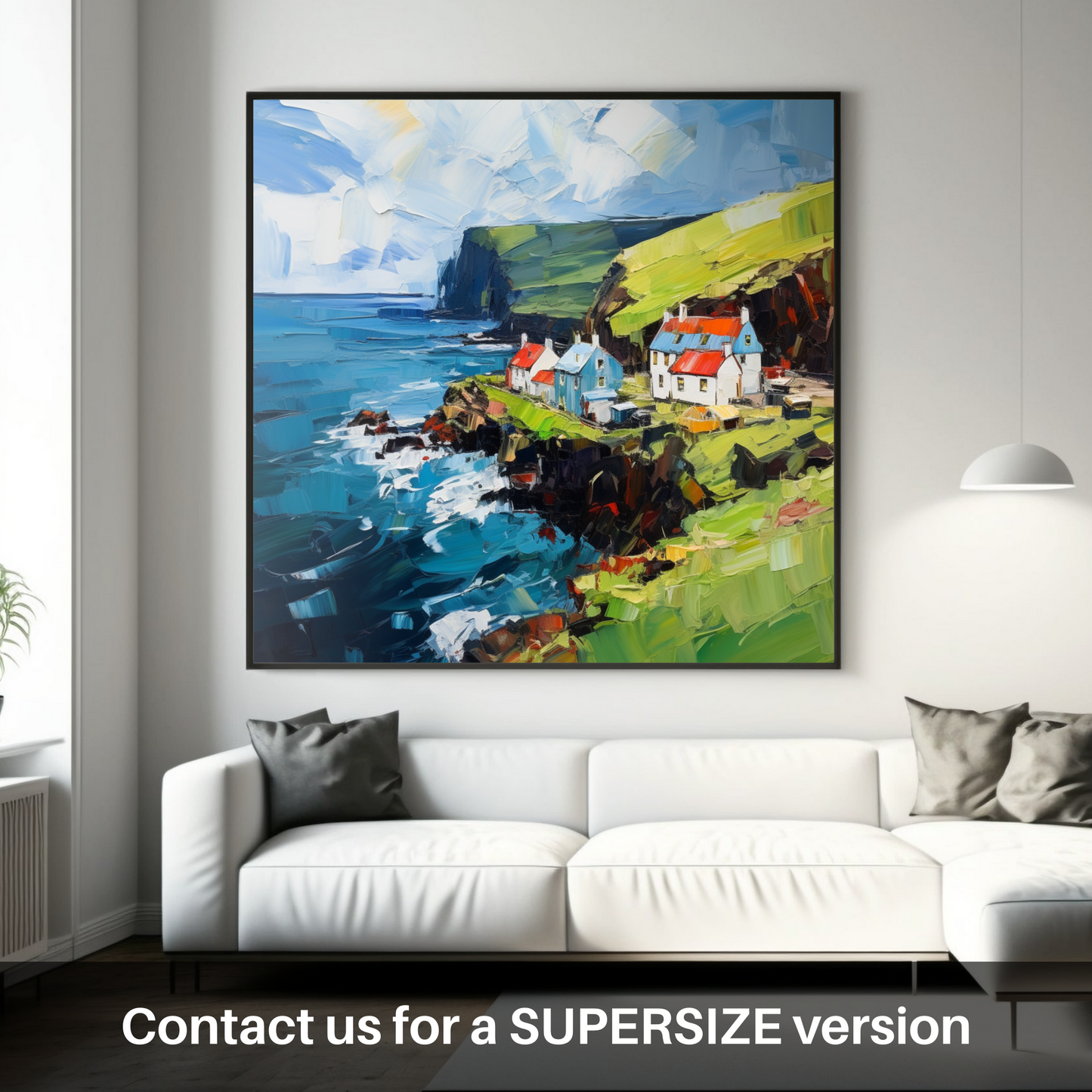 Huge supersize print of Pennan Harbour, Aberdeenshire