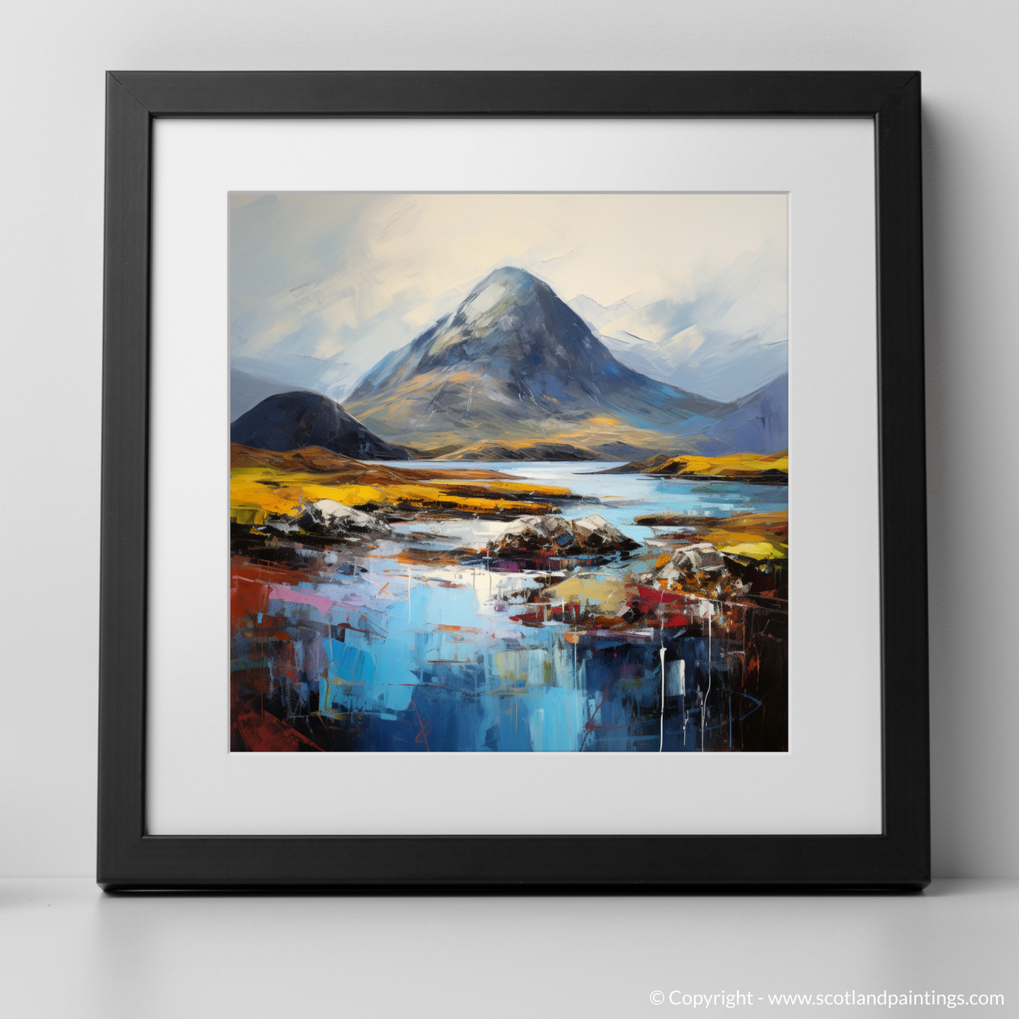 Art Print of Beinn Alligin, Wester Ross with a black frame