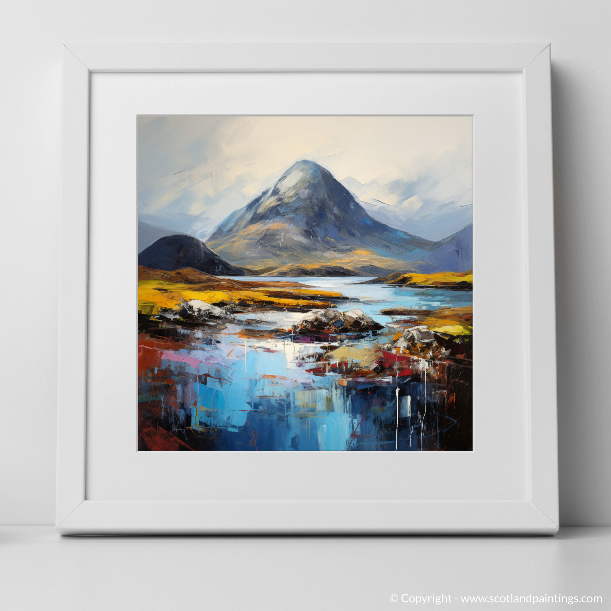 Art Print of Beinn Alligin, Wester Ross with a white frame