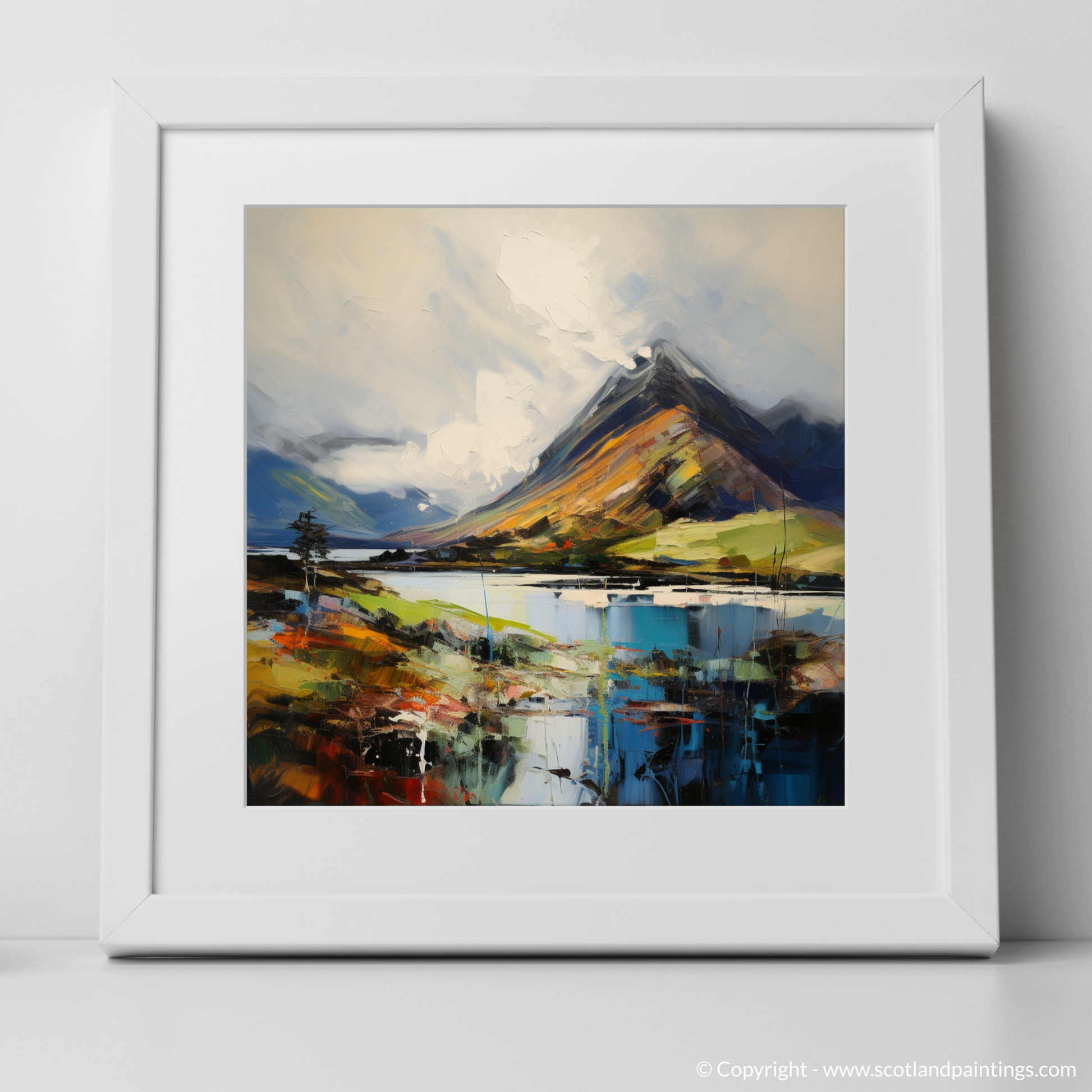 Art Print of Beinn Alligin, Wester Ross with a white frame