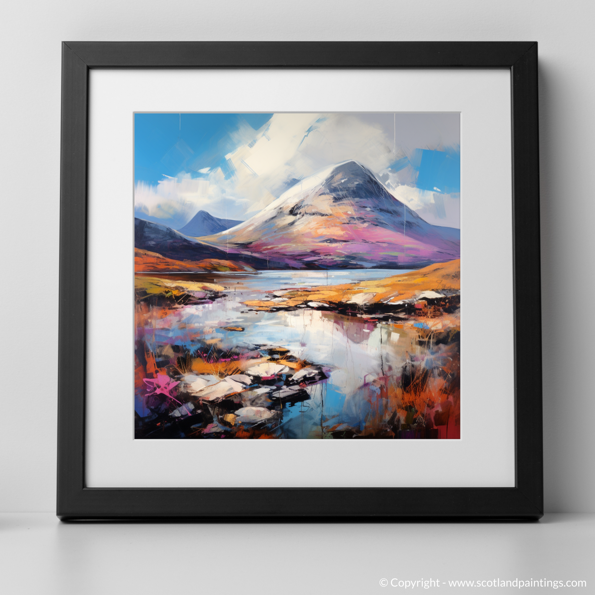 Art Print of Beinn Alligin, Wester Ross with a black frame