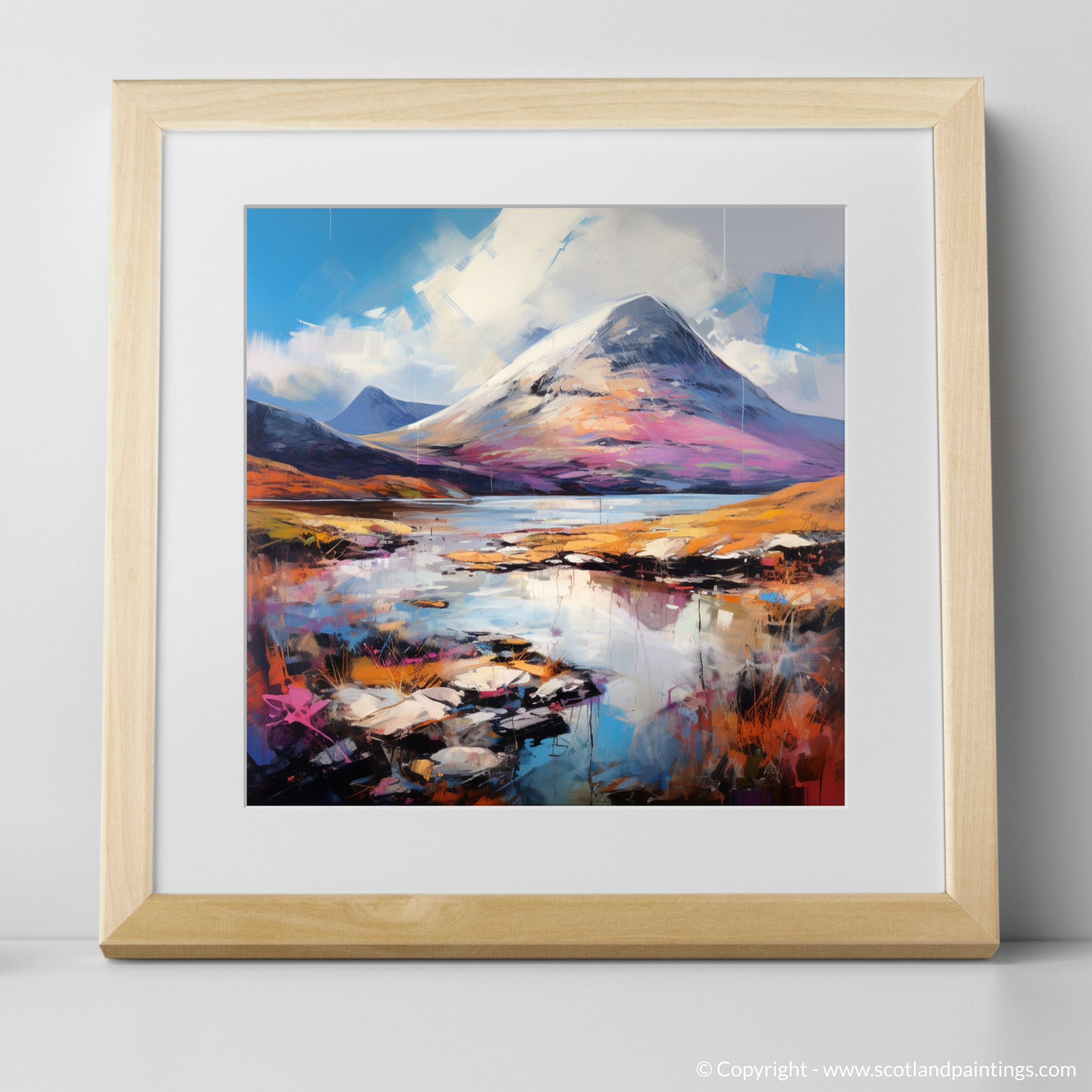 Art Print of Beinn Alligin, Wester Ross with a natural frame