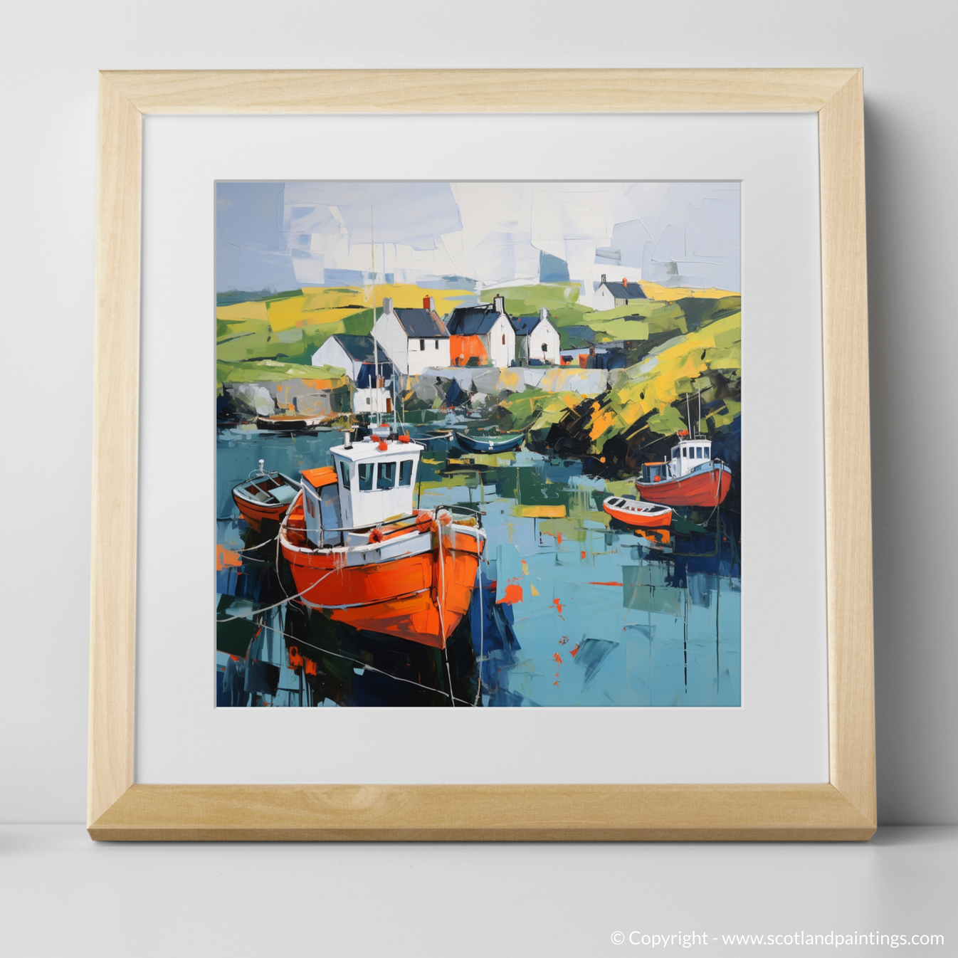 Painting and Art Print of Portnahaven Harbour, Isle of Islay entitled ...