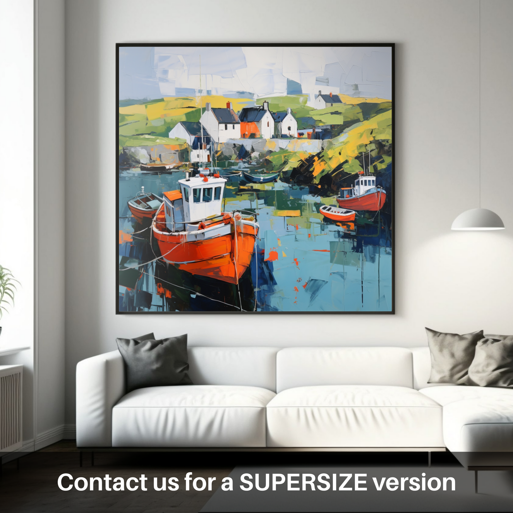 Huge supersize print of Portnahaven Harbour, Isle of Islay