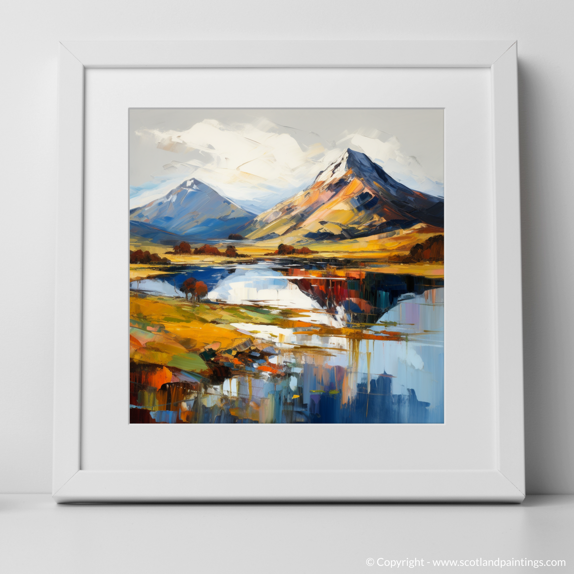 Art Print of Ben Vorlich (Loch Lomond) with a white frame