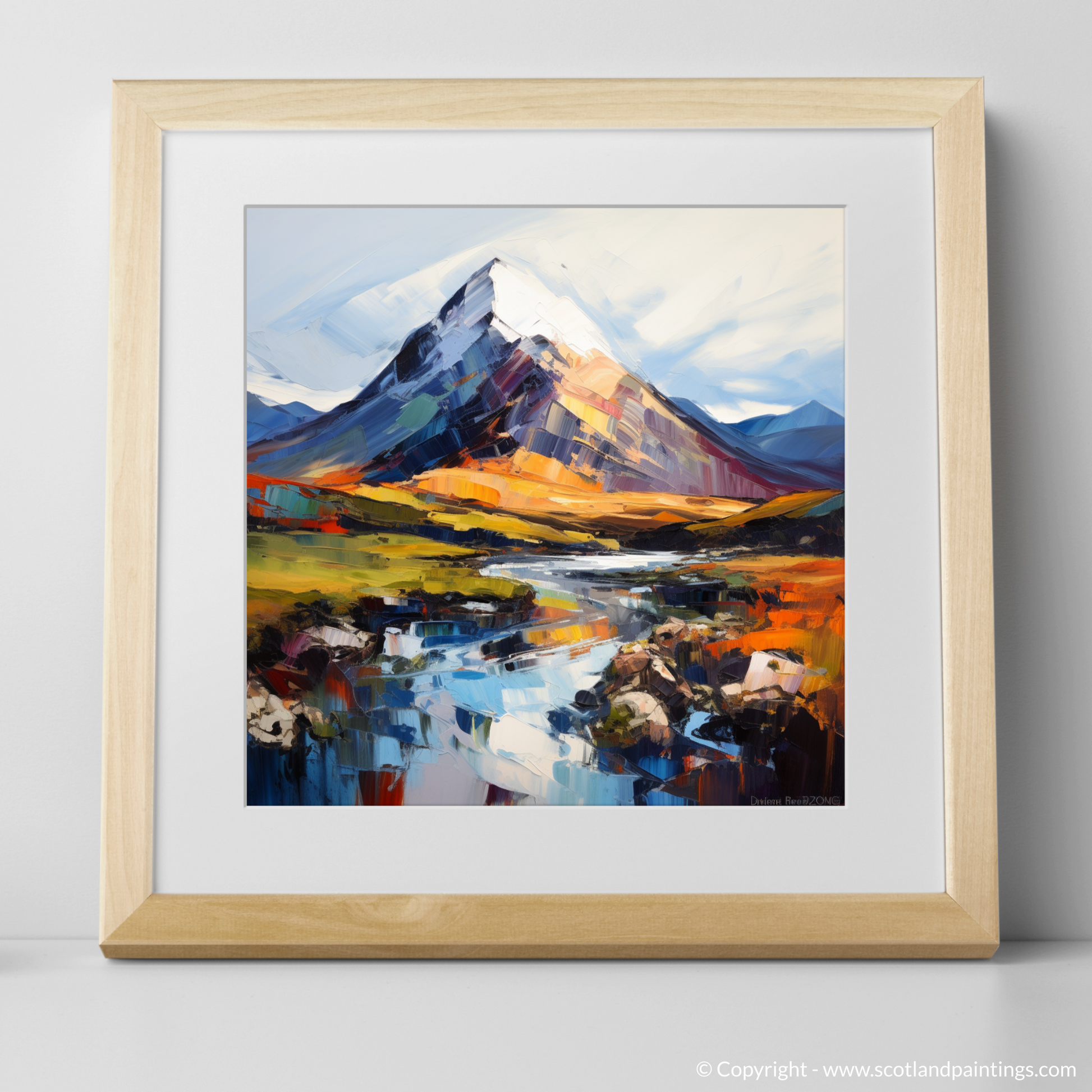 Art Print of Beinn a' Chròin with a natural frame