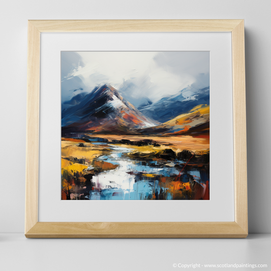 Painting and Art Print of Beinn a' Chròin. Majestic Beinn a' Chròin: An Expressionist Ode to Scotland's Wild Terrain.