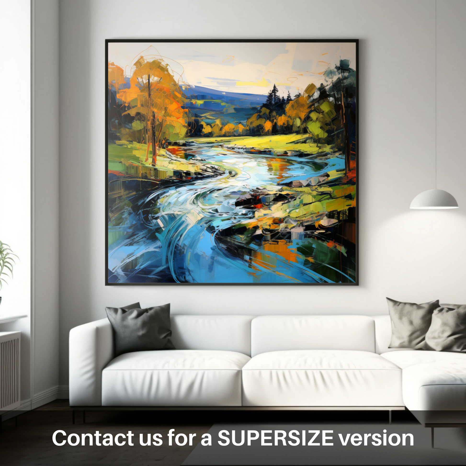 Huge supersize print of River Lyon, Perthshire