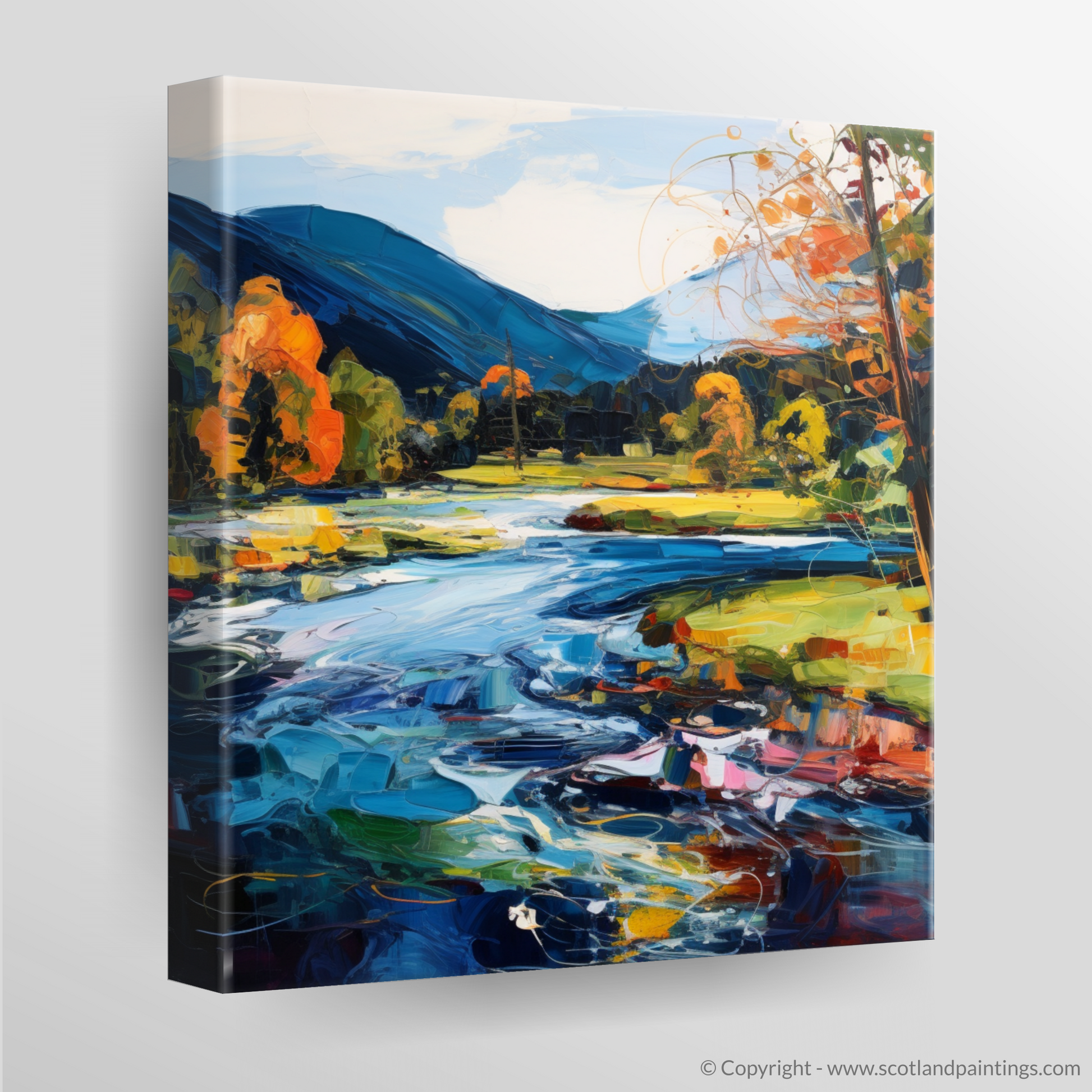 Canvas Print of River Lyon, Perthshire