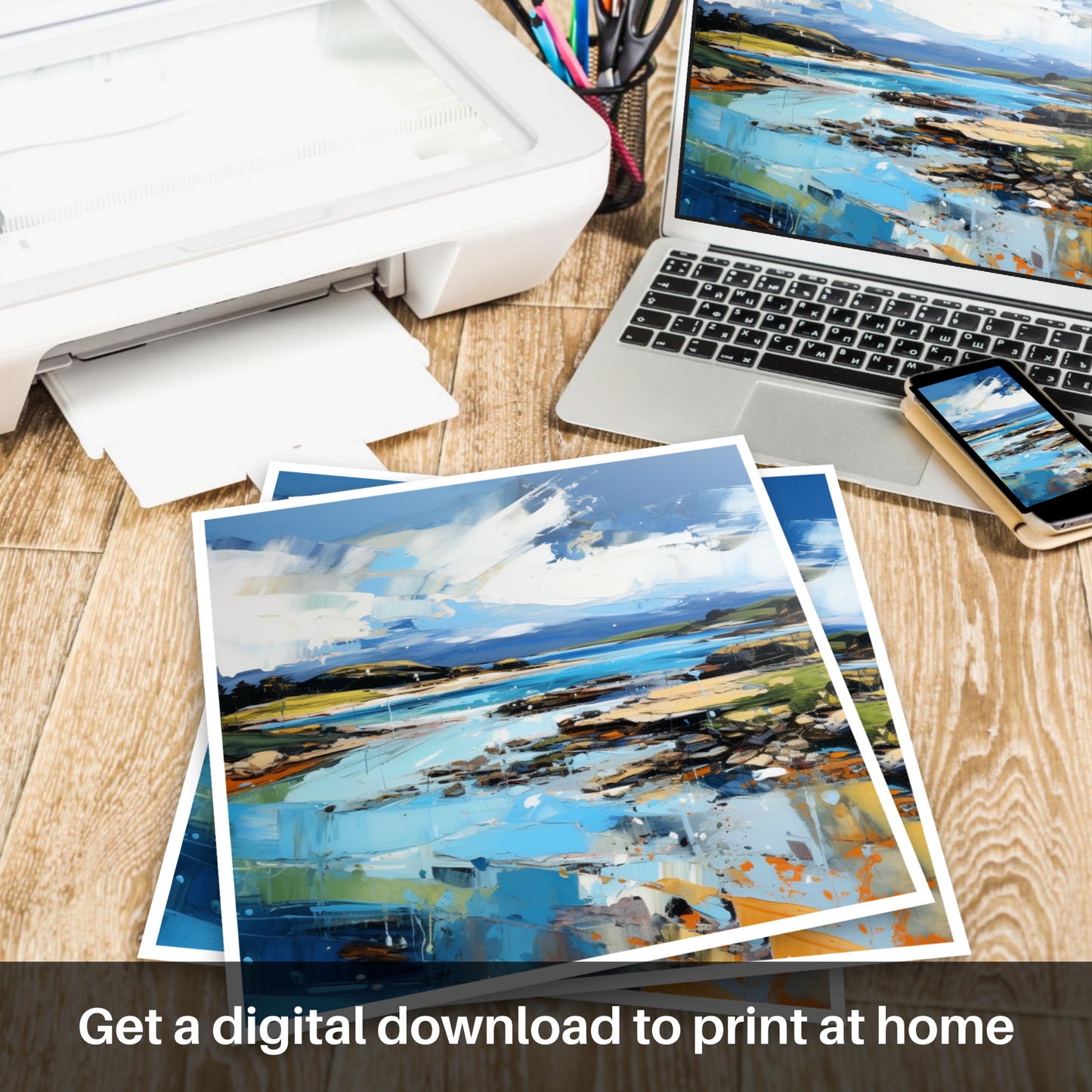 Downloadable and printable picture of Largo Bay, Fife