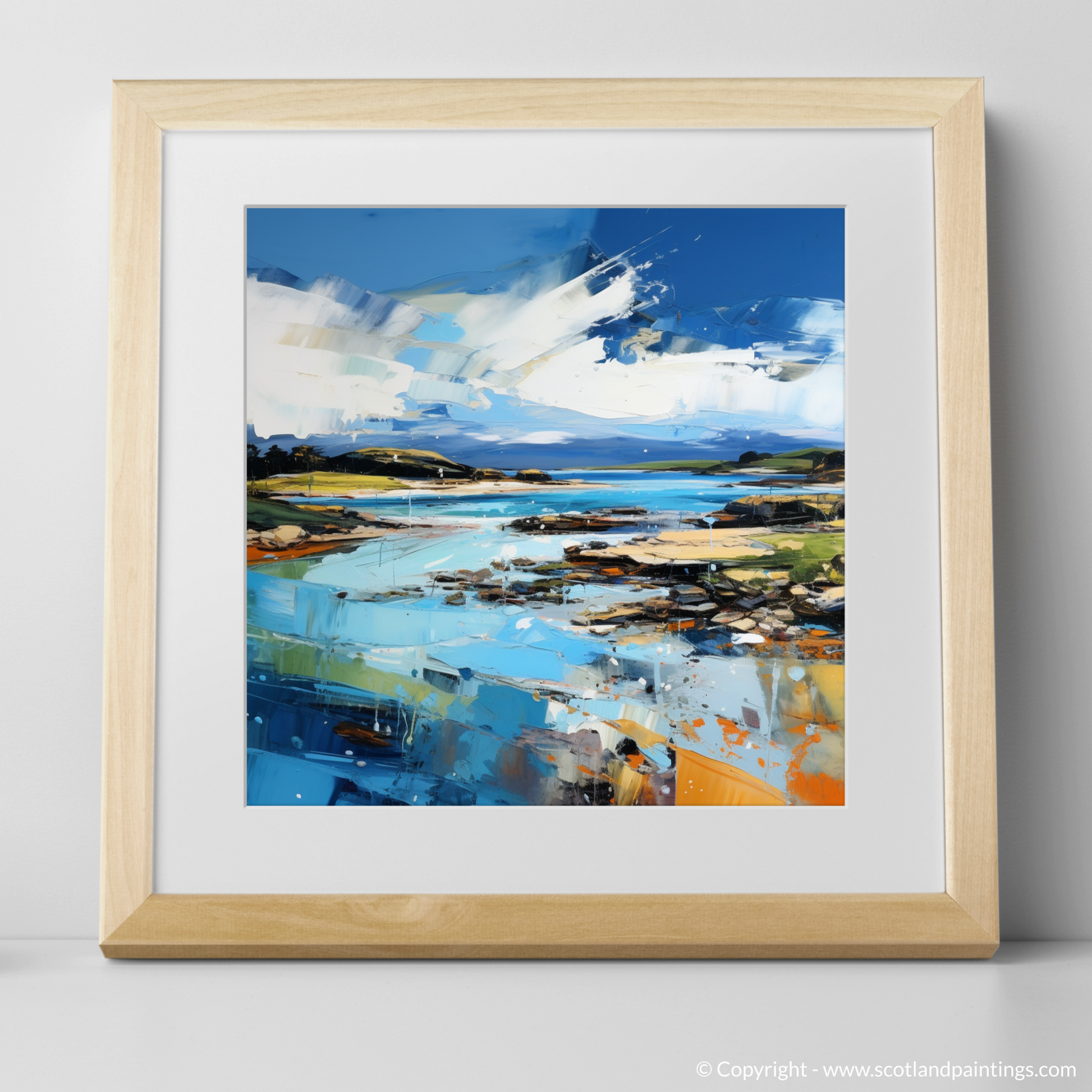 Art Print of Largo Bay, Fife with a natural frame