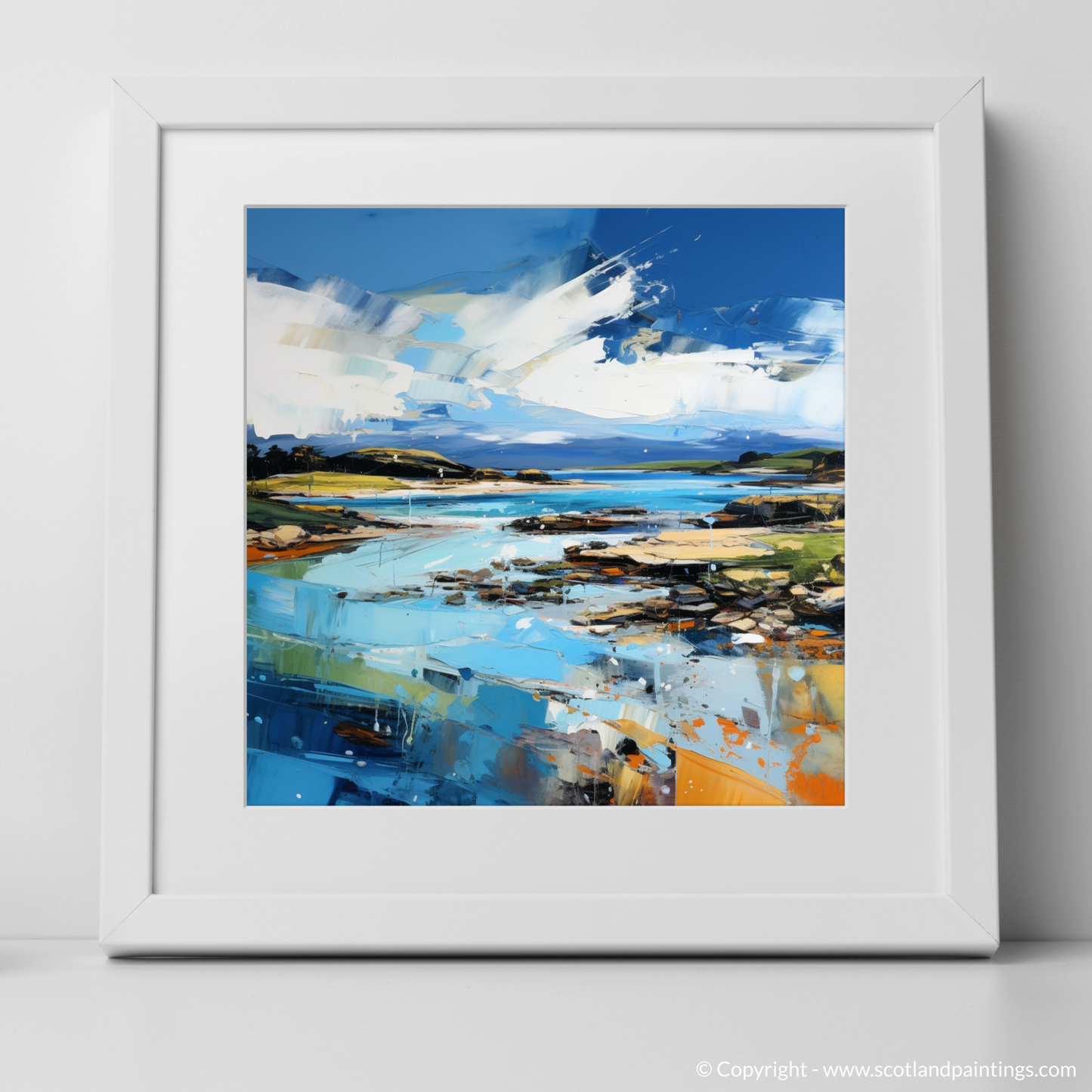 Art Print of Largo Bay, Fife with a white frame