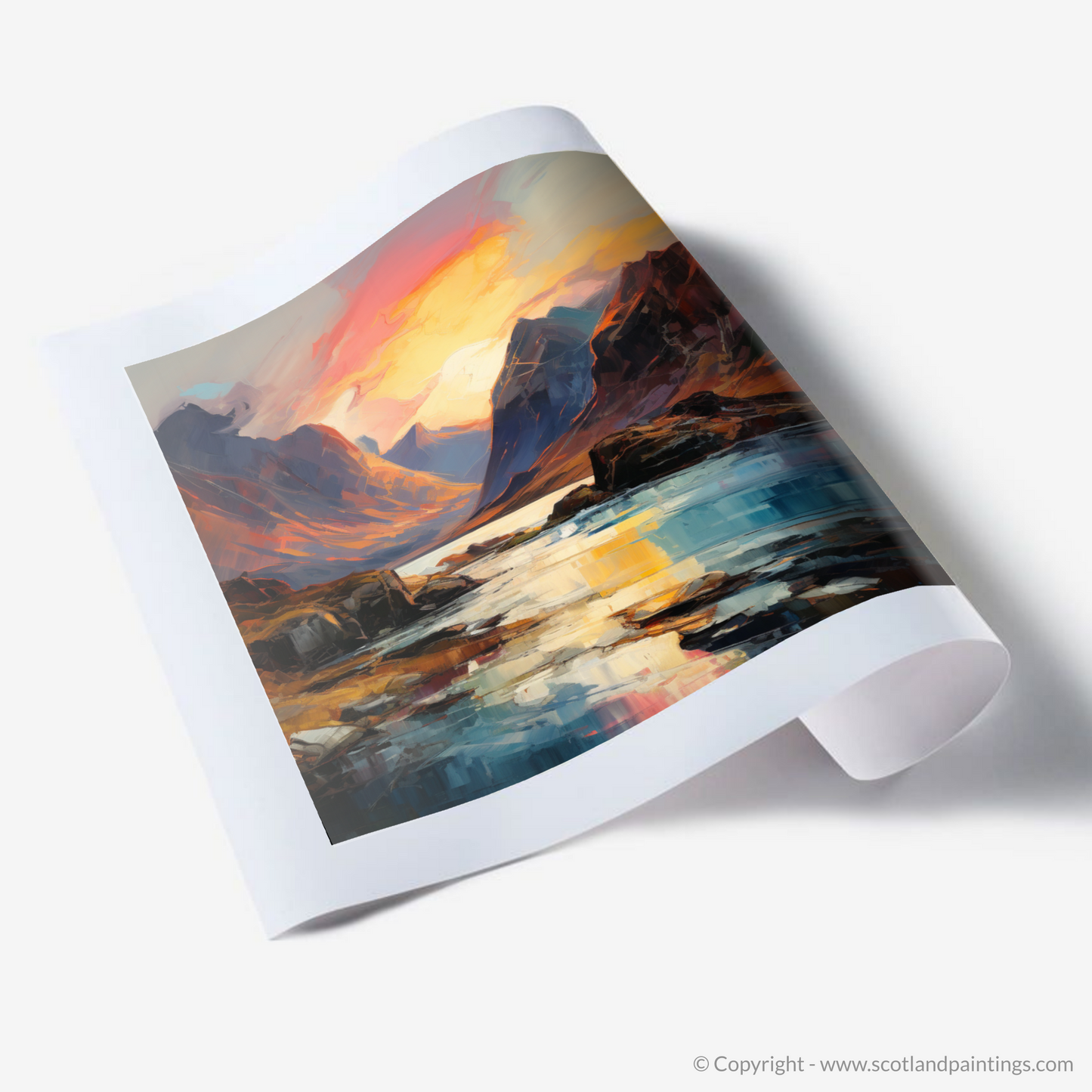 Art Print of Loch Coruisk at sunset