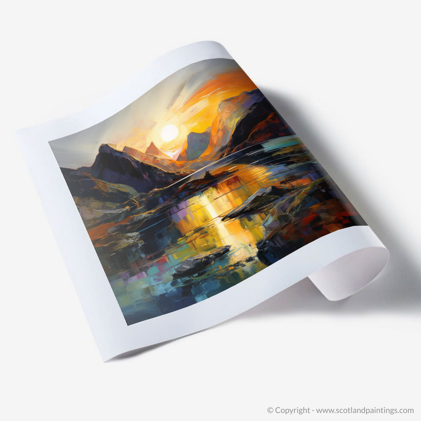 Art Print of Loch Coruisk at sunset