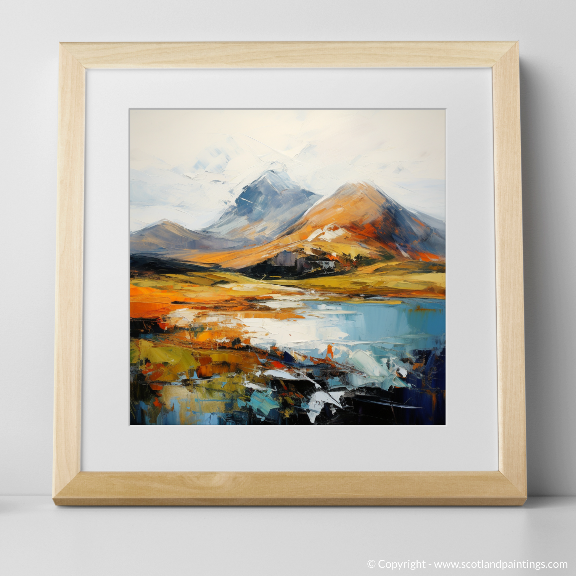 Art Print of Beinn Alligin, Wester Ross with a natural frame