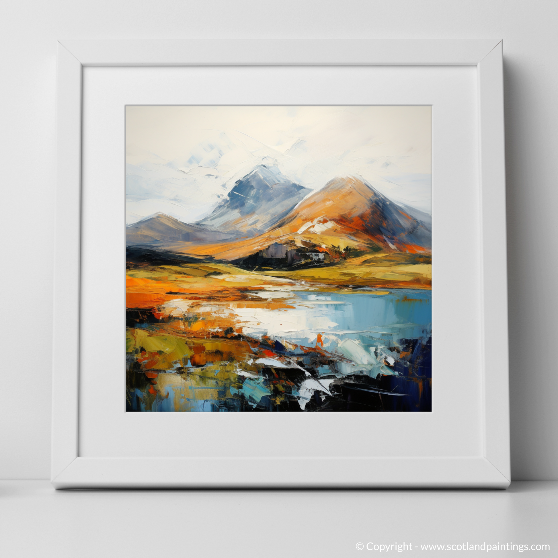 Art Print of Beinn Alligin, Wester Ross with a white frame