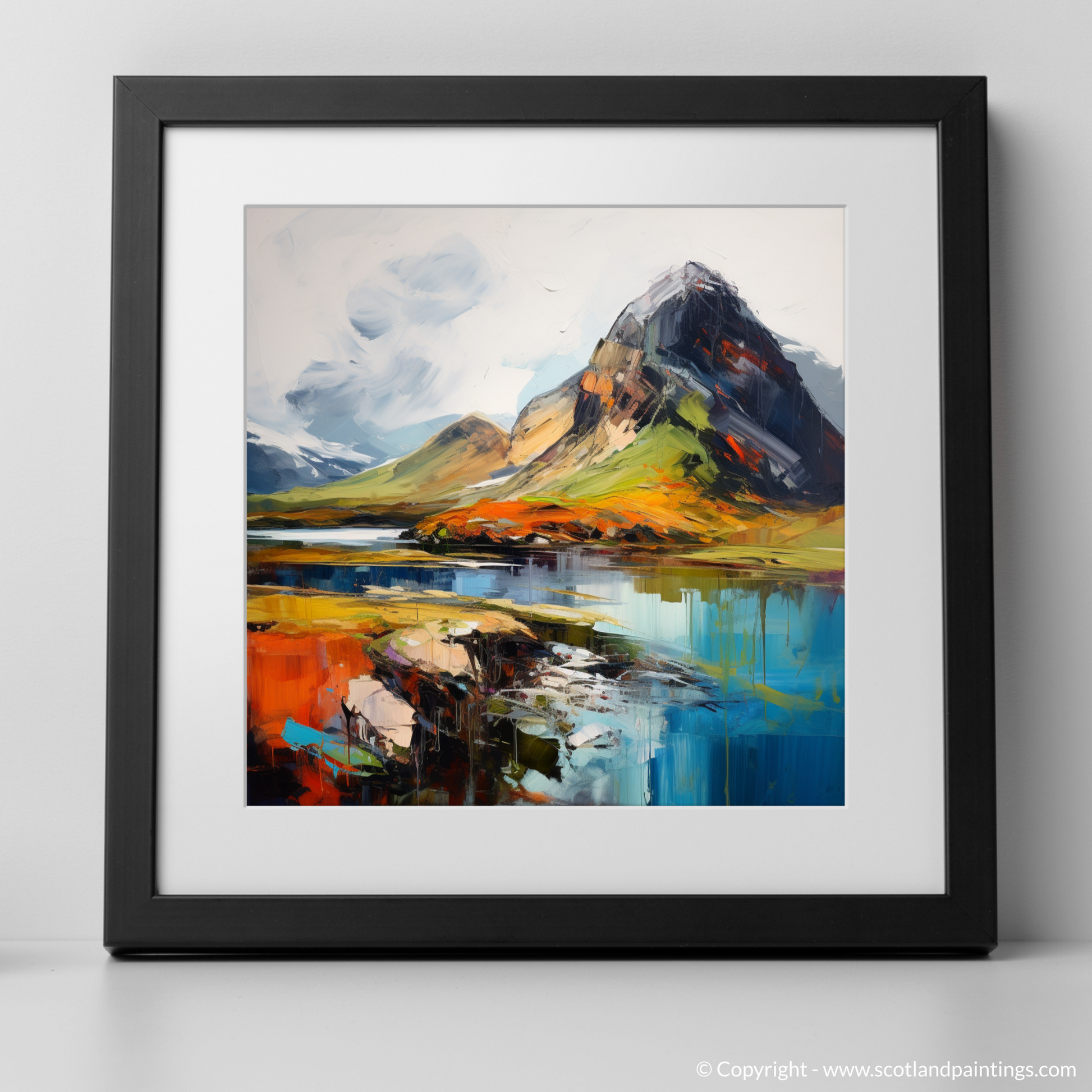 Art Print of Beinn Alligin, Wester Ross with a black frame