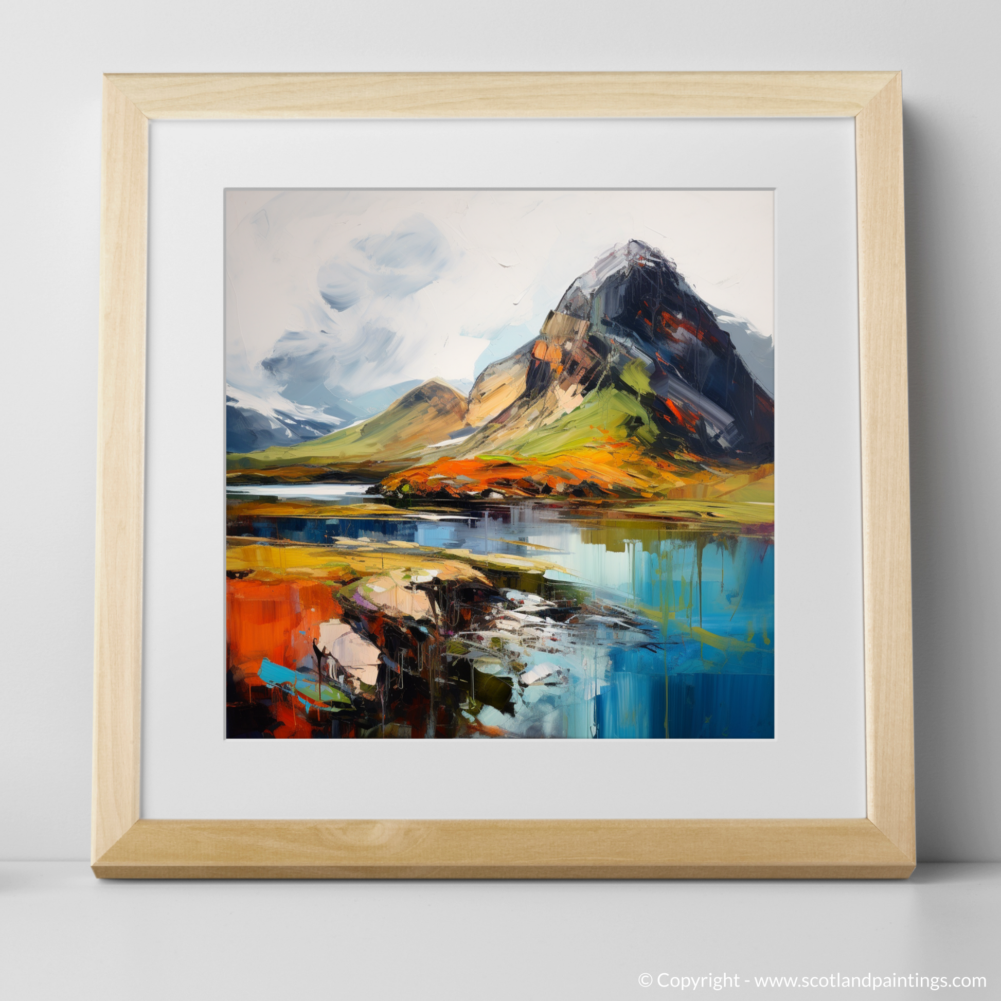 Art Print of Beinn Alligin, Wester Ross with a natural frame