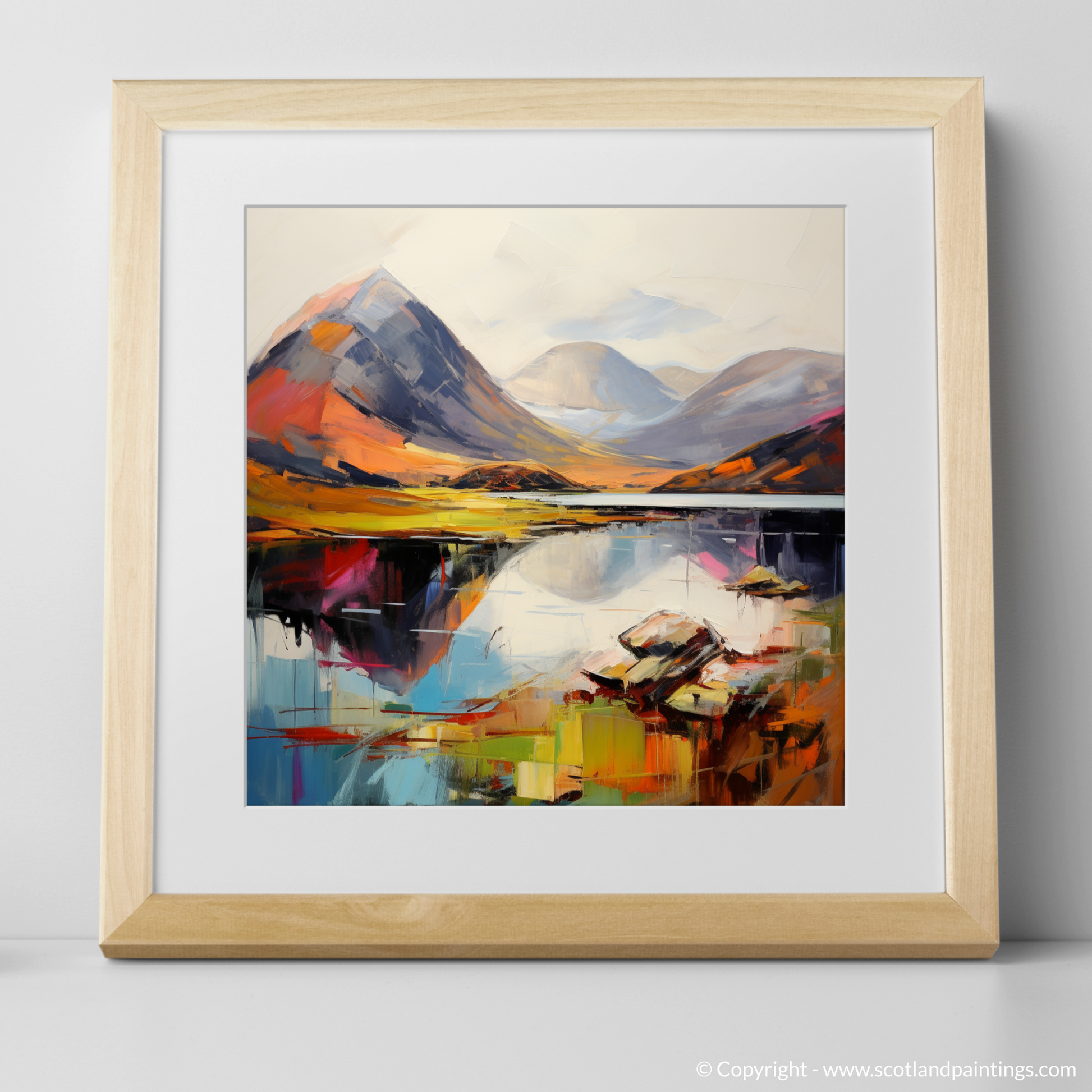 Art Print of Beinn Alligin, Wester Ross with a natural frame