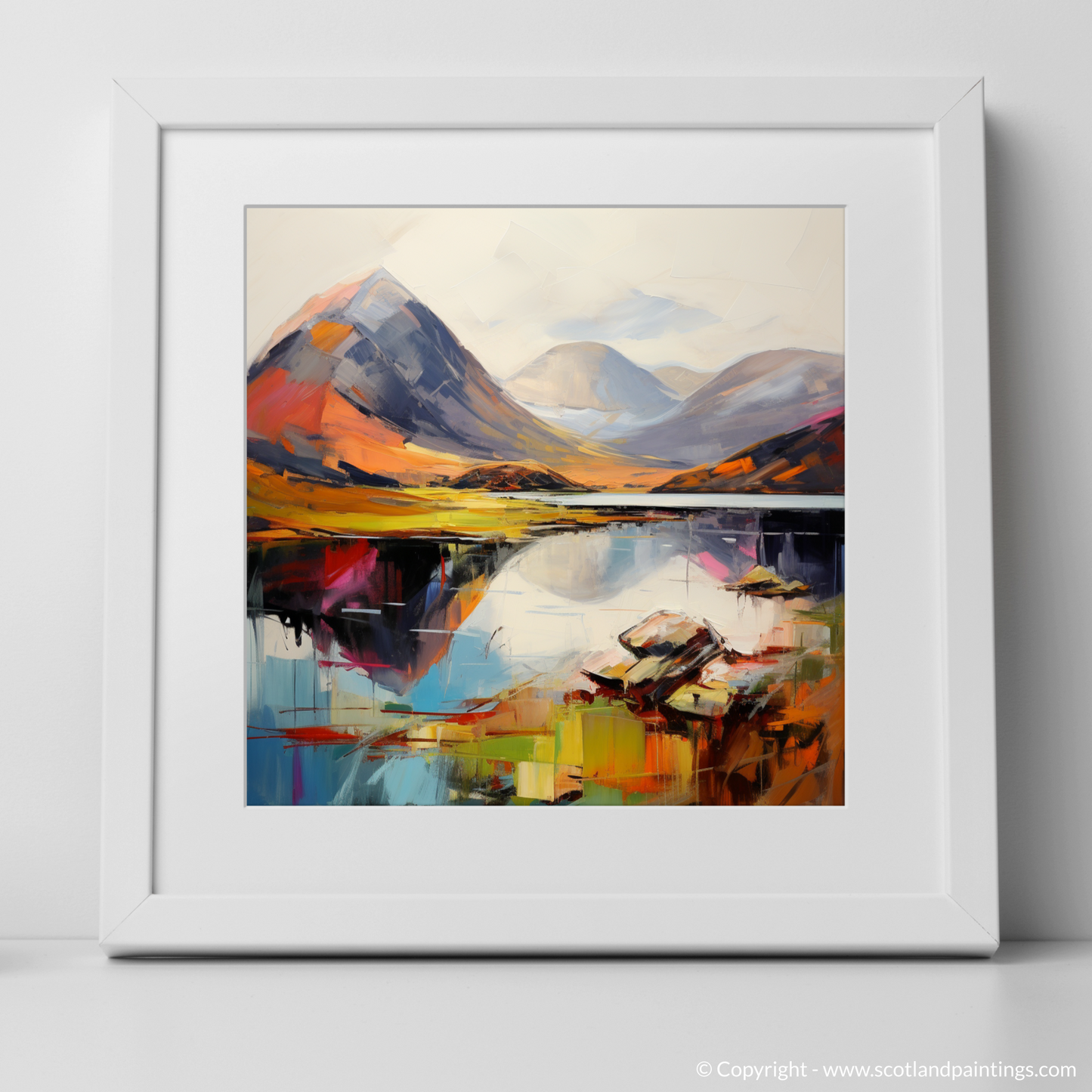 Art Print of Beinn Alligin, Wester Ross with a white frame