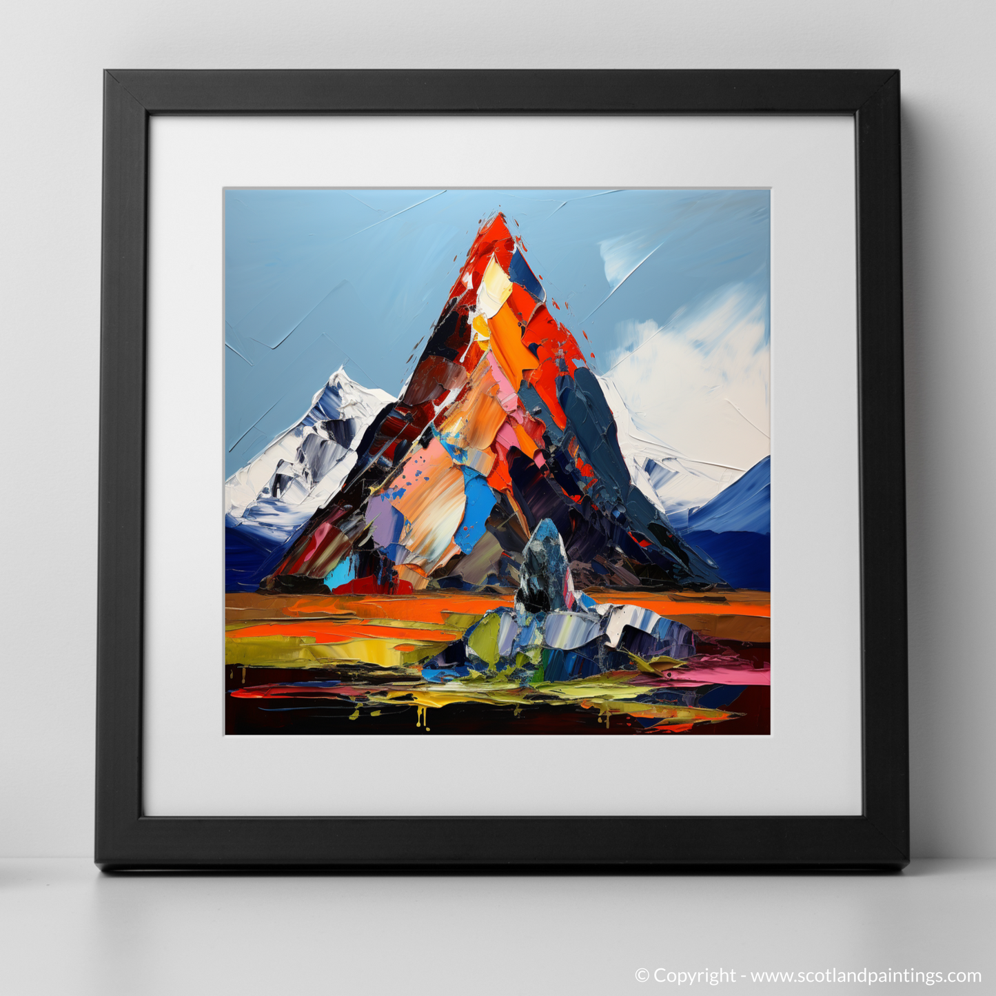 Art Print of Cairn Gorm with a black frame