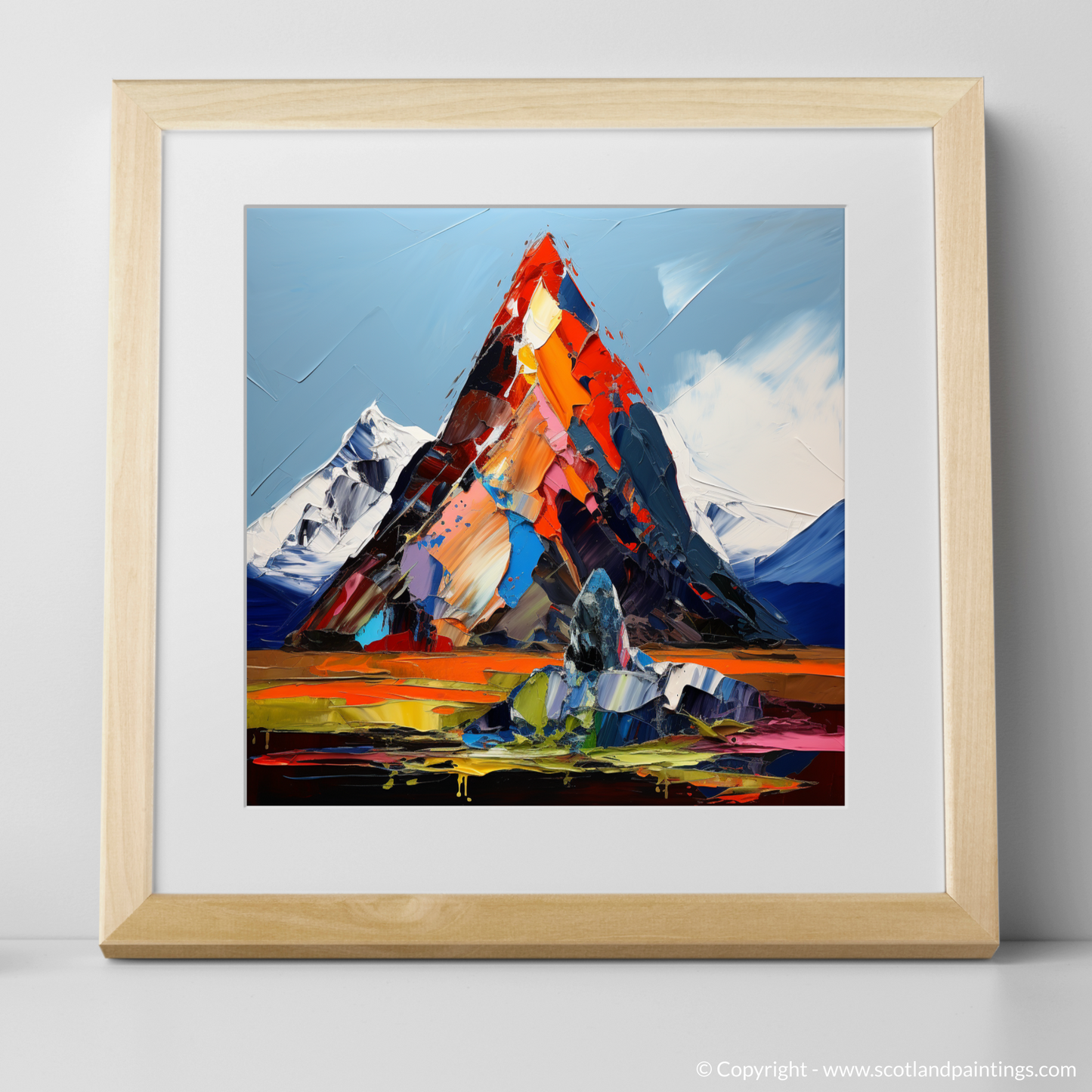 Art Print of Cairn Gorm with a natural frame