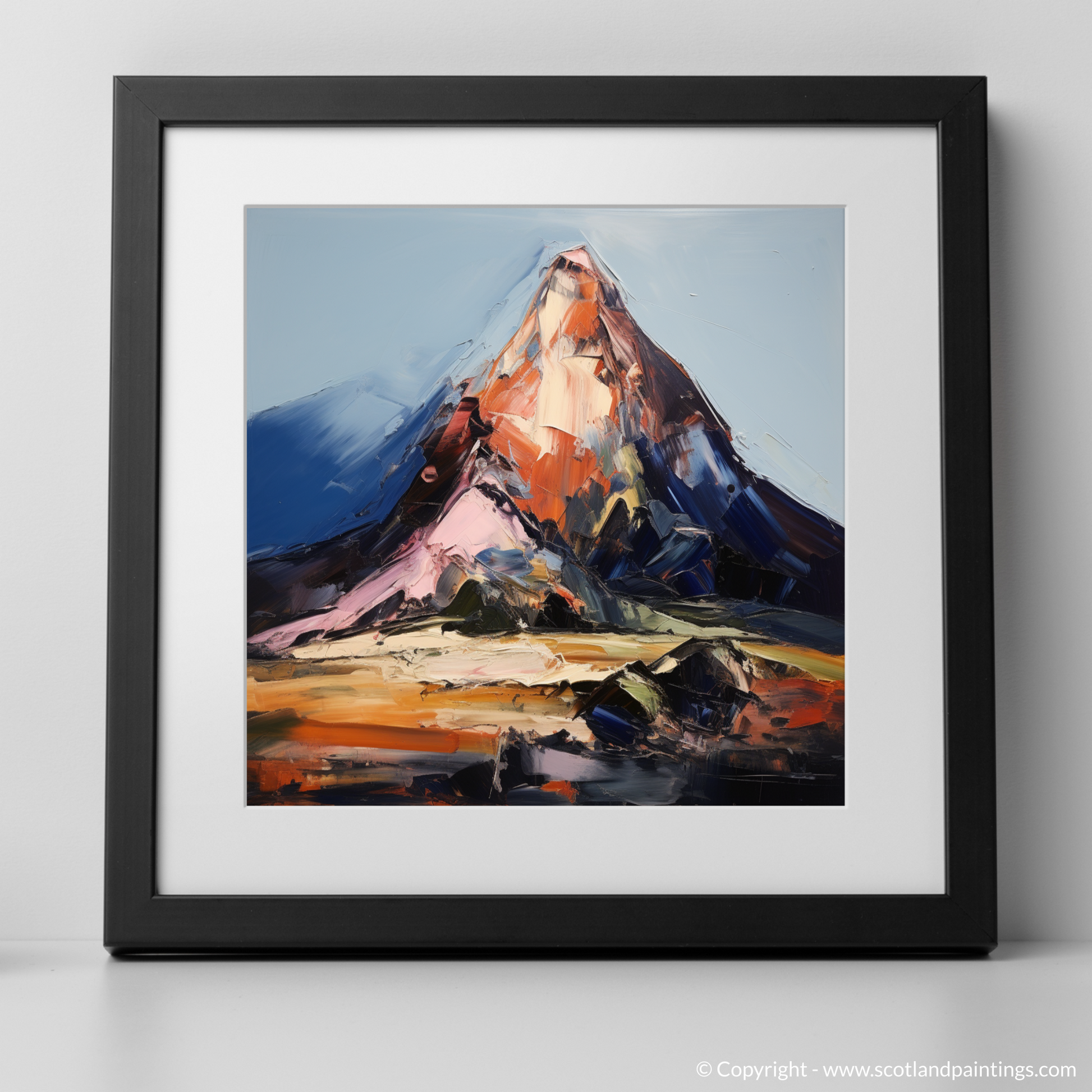 Art Print of Cairn Gorm with a black frame