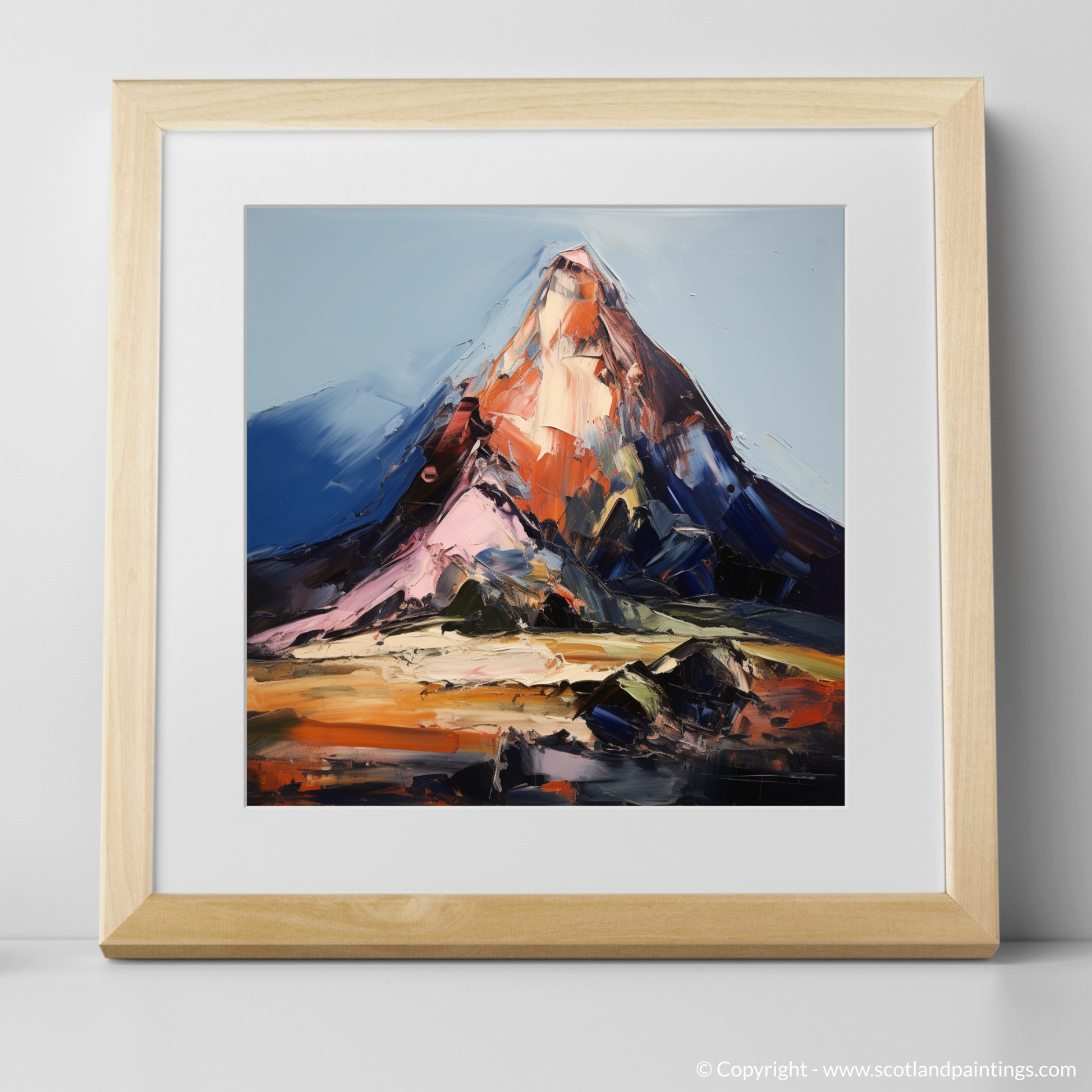 Art Print of Cairn Gorm with a natural frame