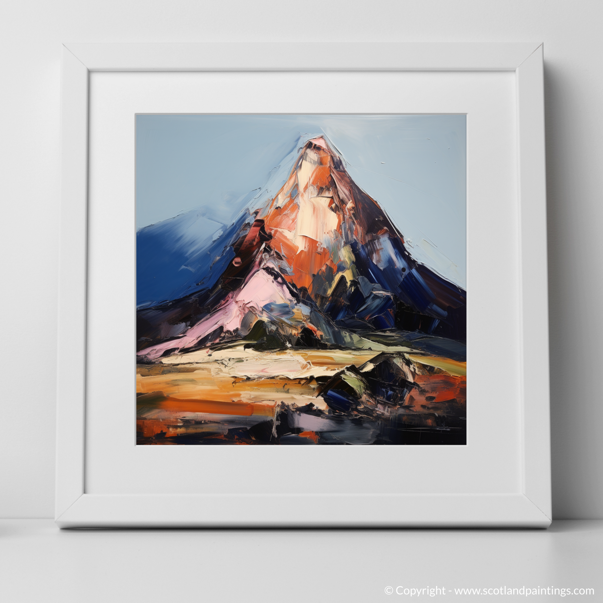 Art Print of Cairn Gorm with a white frame