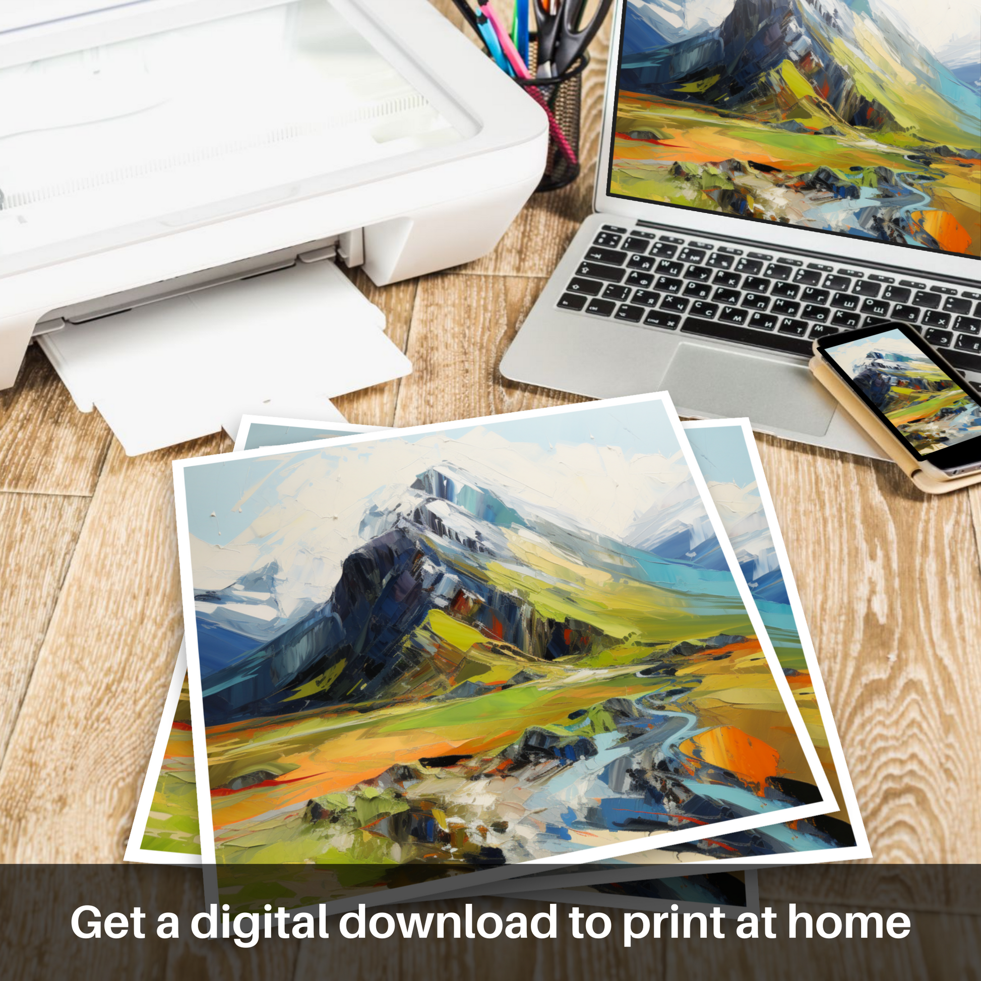 Downloadable and printable picture of Beinn Ghlas