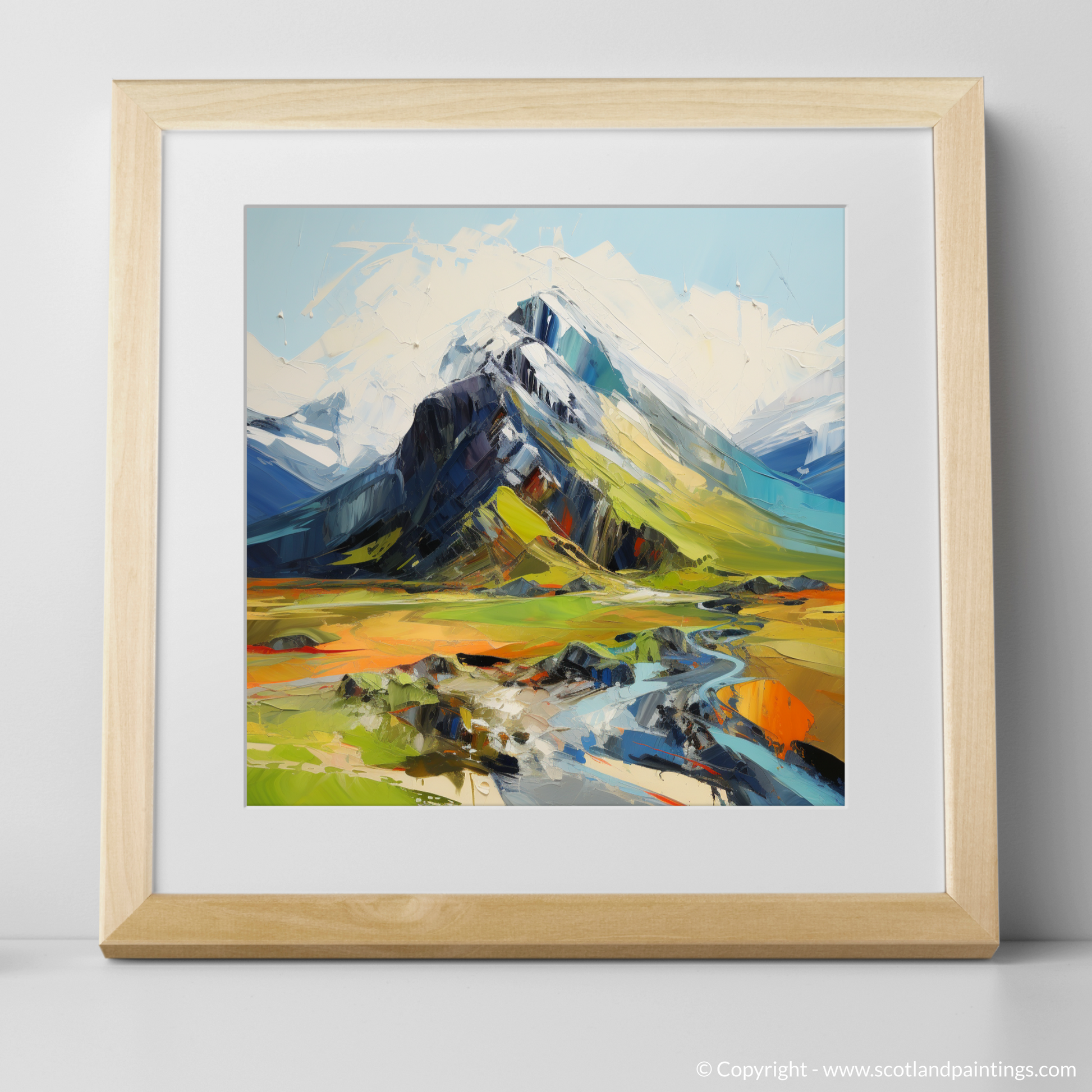 Art Print of Beinn Ghlas with a natural frame