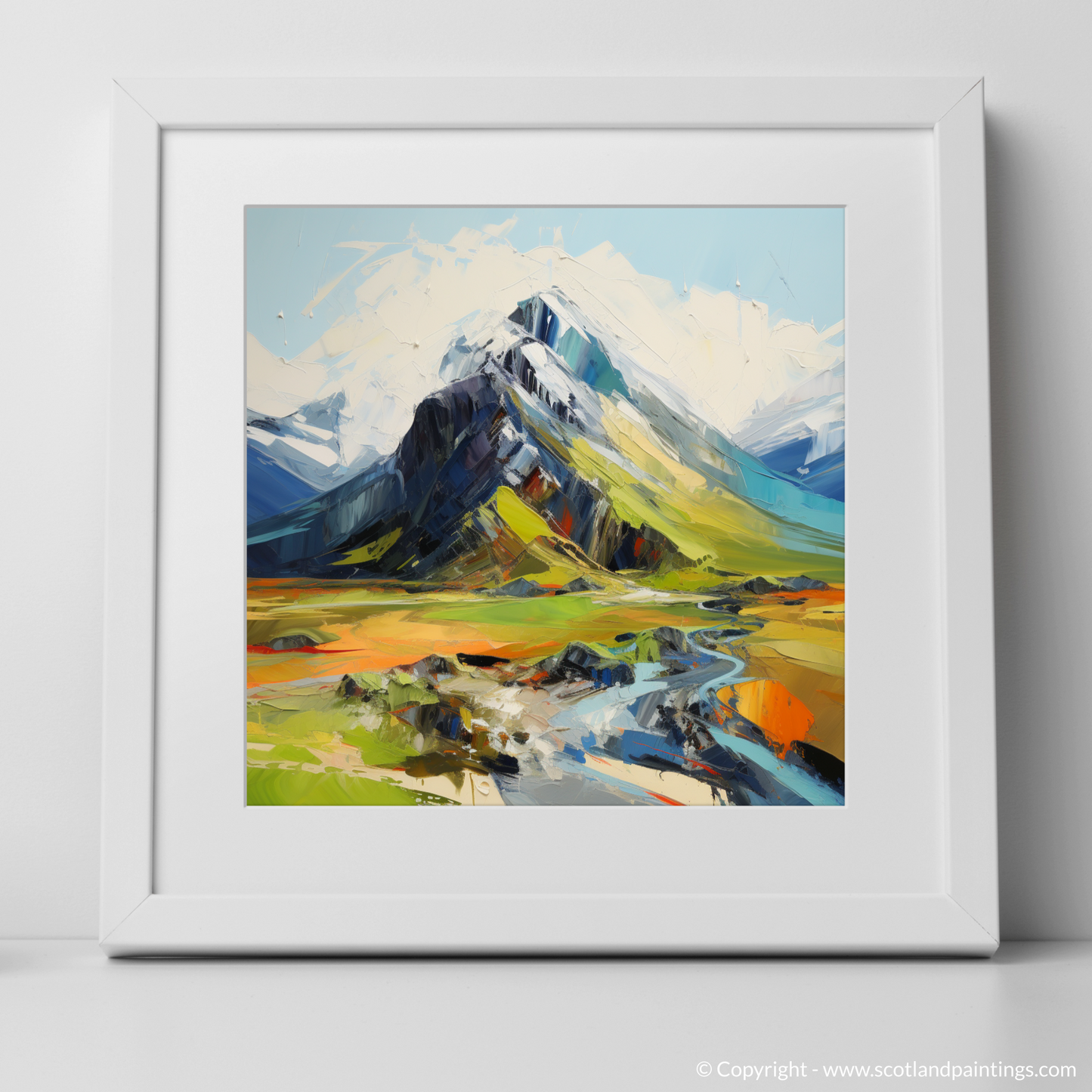 Art Print of Beinn Ghlas with a white frame