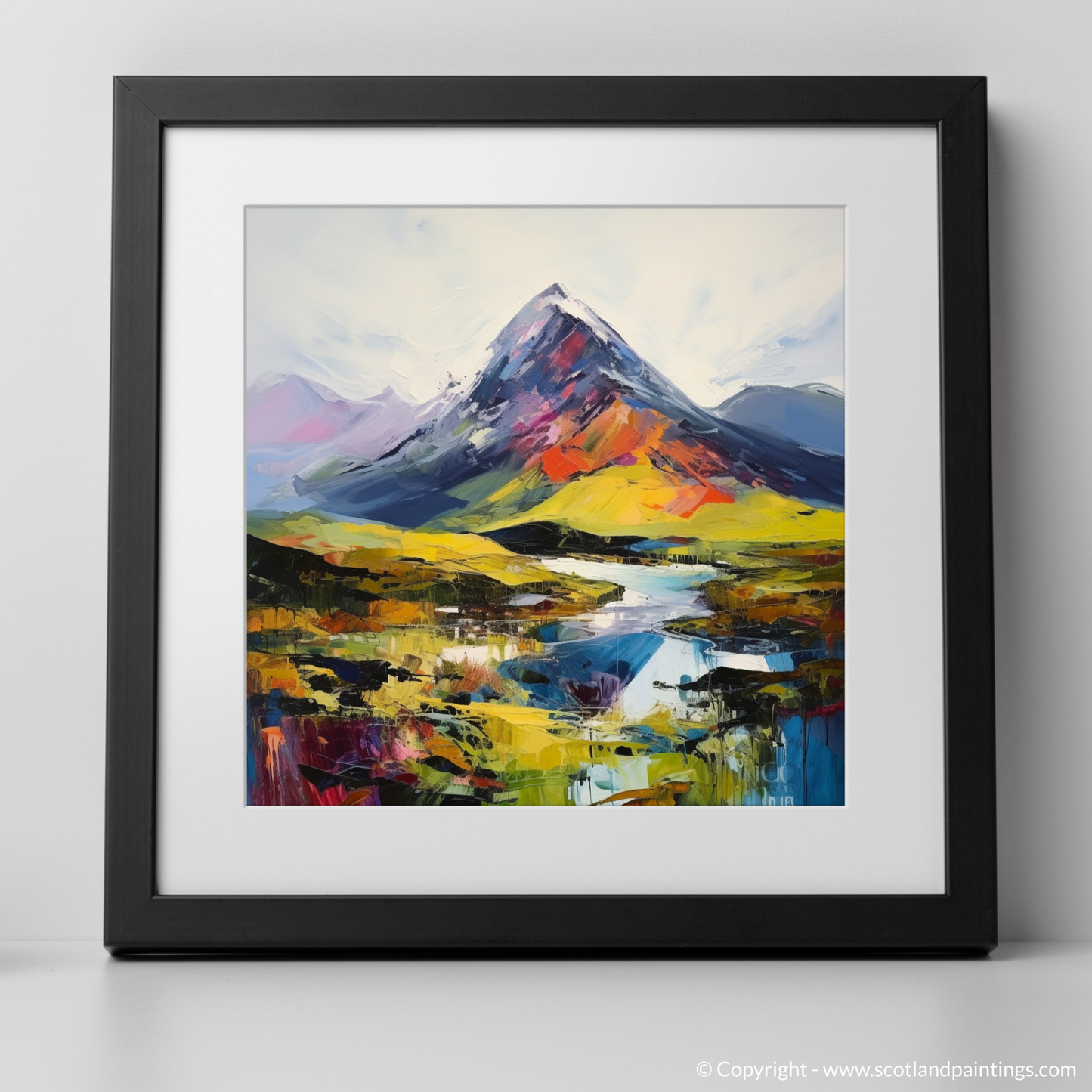 Art Print of Beinn Ghlas with a black frame