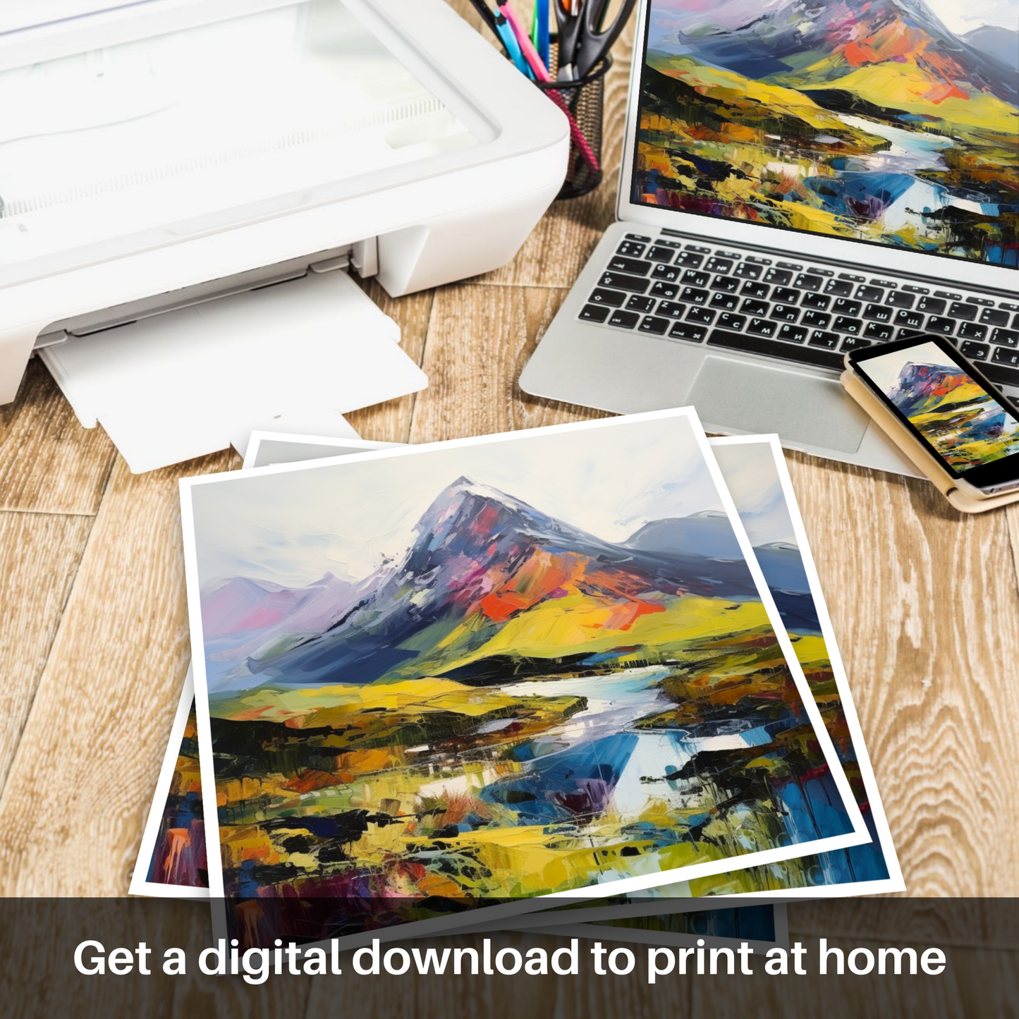 Downloadable and printable picture of Beinn Ghlas