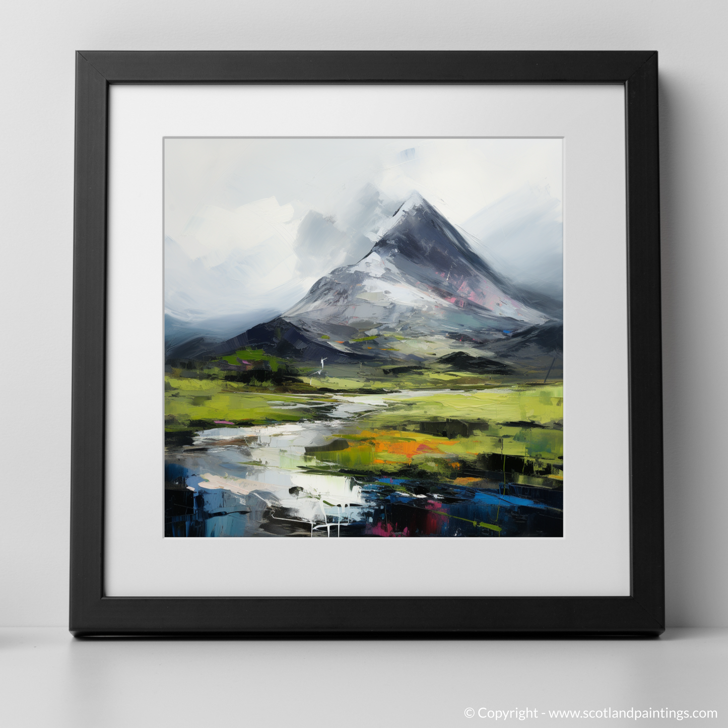 Art Print of Beinn Ghlas with a black frame