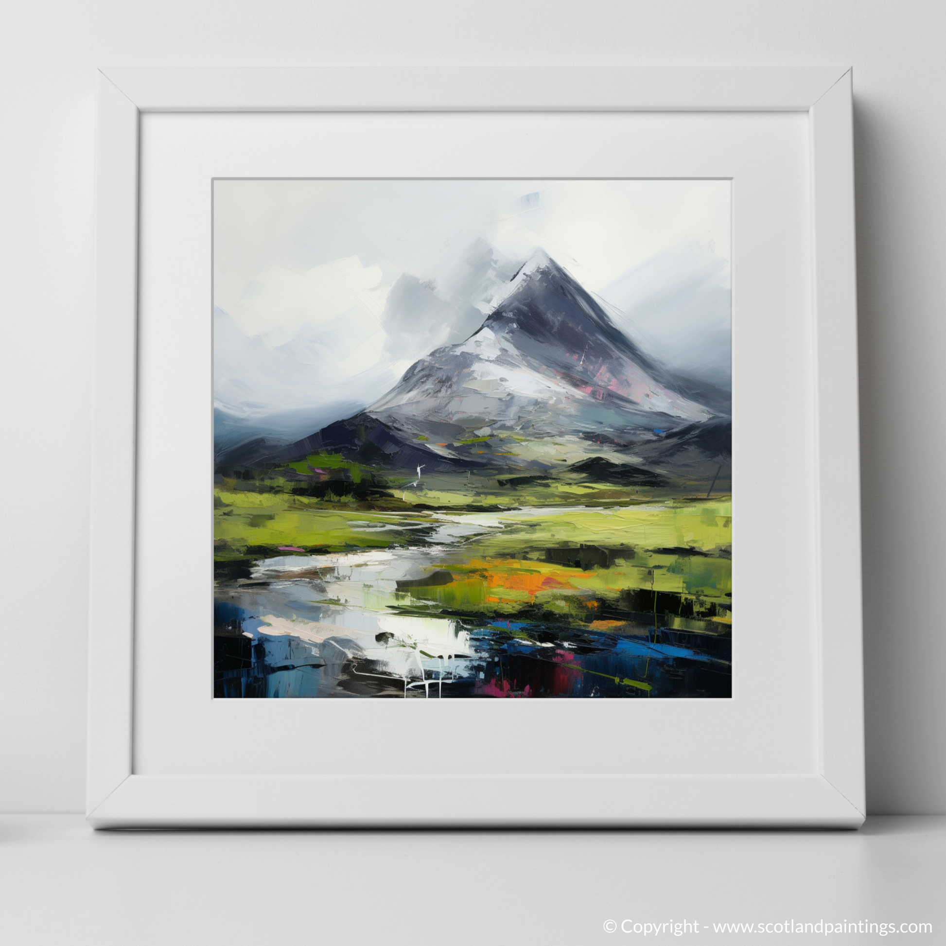 Art Print of Beinn Ghlas with a white frame