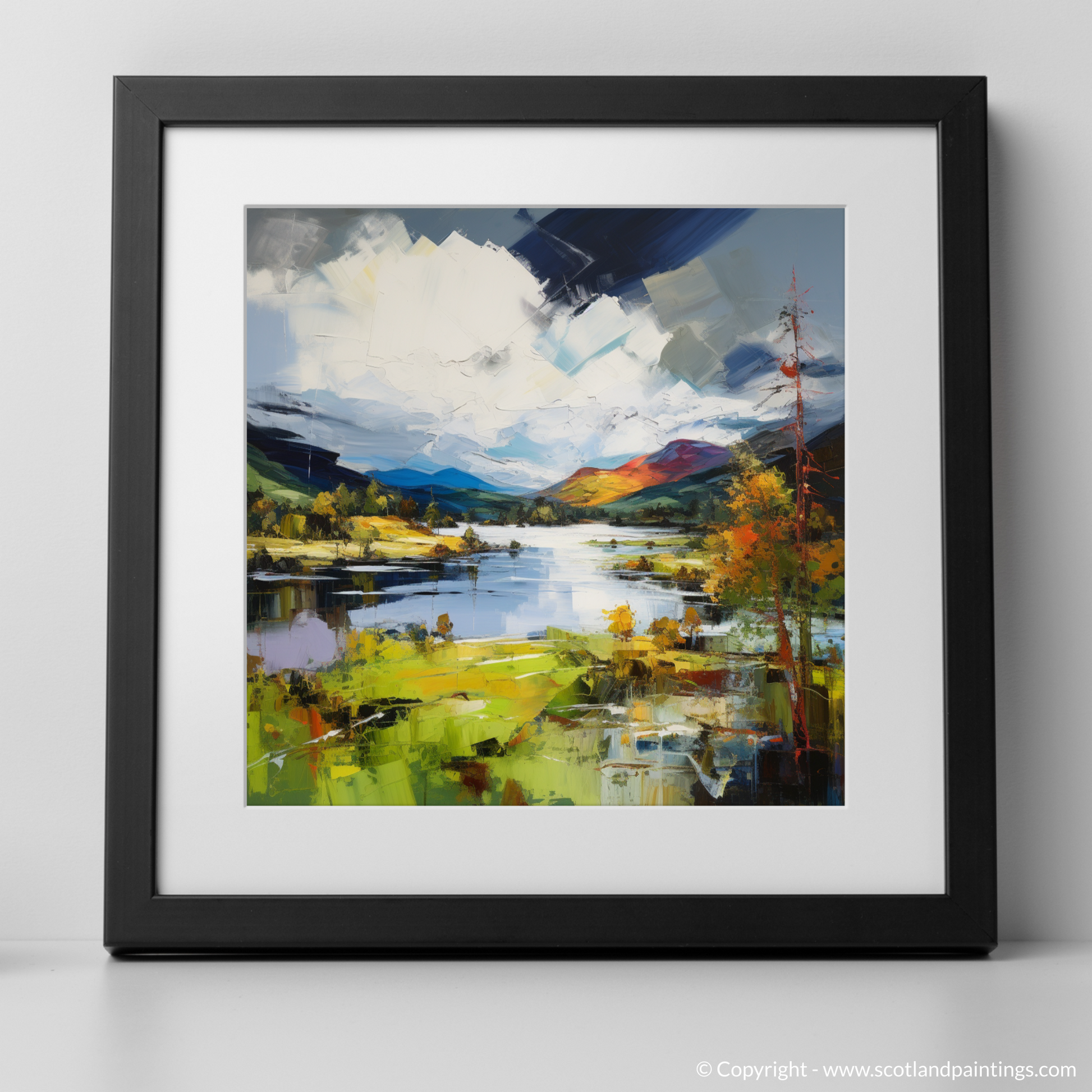 Art Print of Loch Awe, Argyll and Bute with a black frame