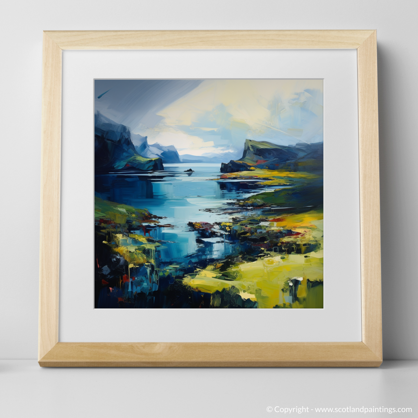 Art Print of Isle of Skye's smaller isles, Inner Hebrides with a natural frame