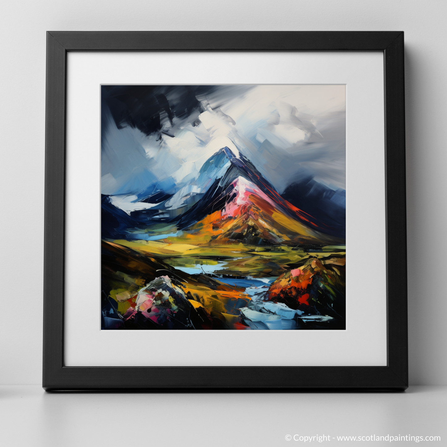 Art Print of Beinn Narnain with a black frame