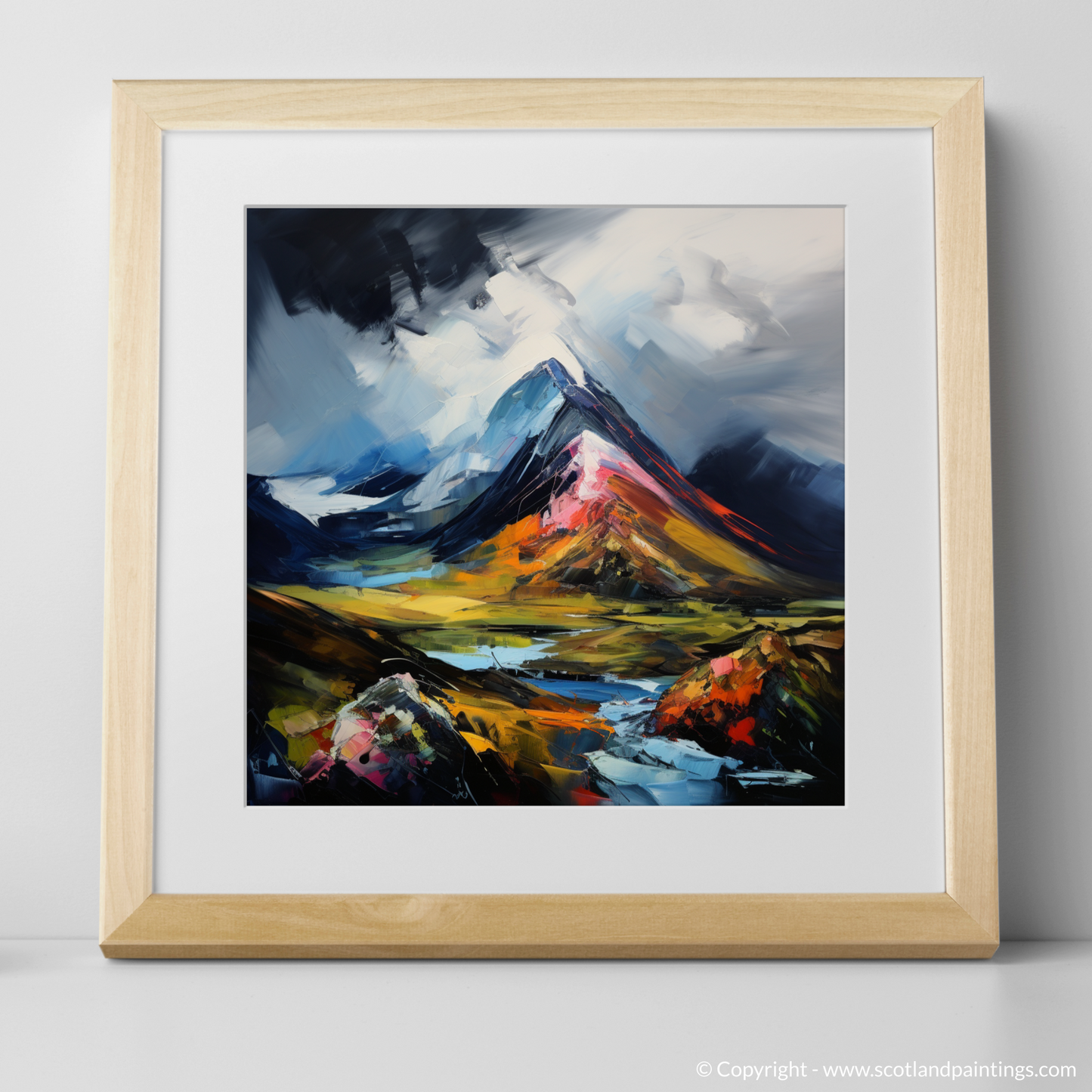 Art Print of Beinn Narnain with a natural frame