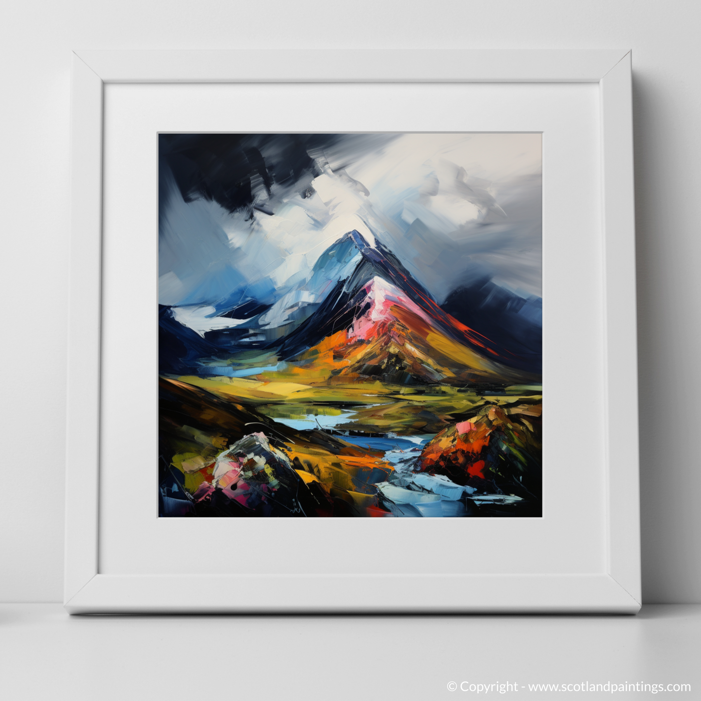 Art Print of Beinn Narnain with a white frame