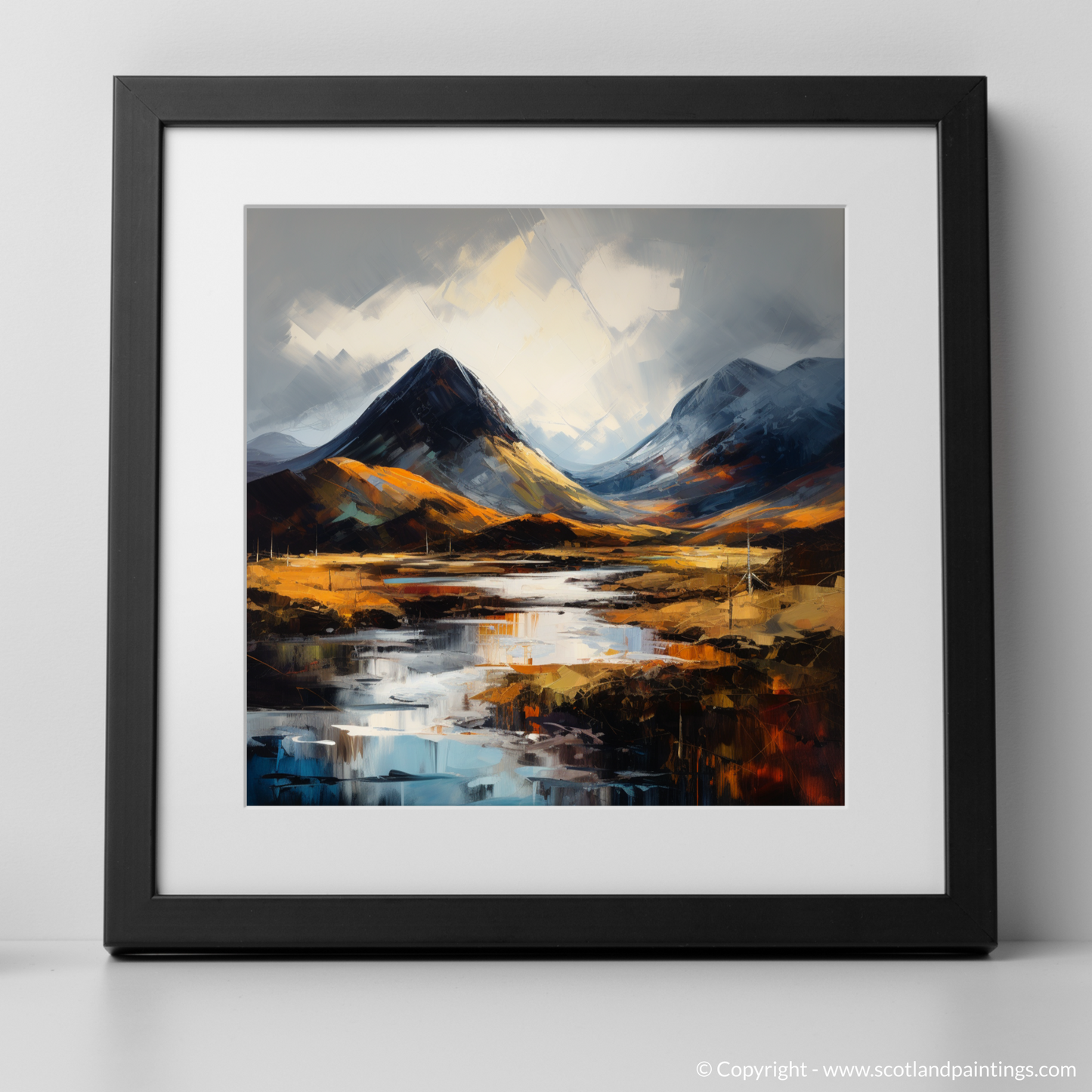 Art Print of Beinn Narnain with a black frame