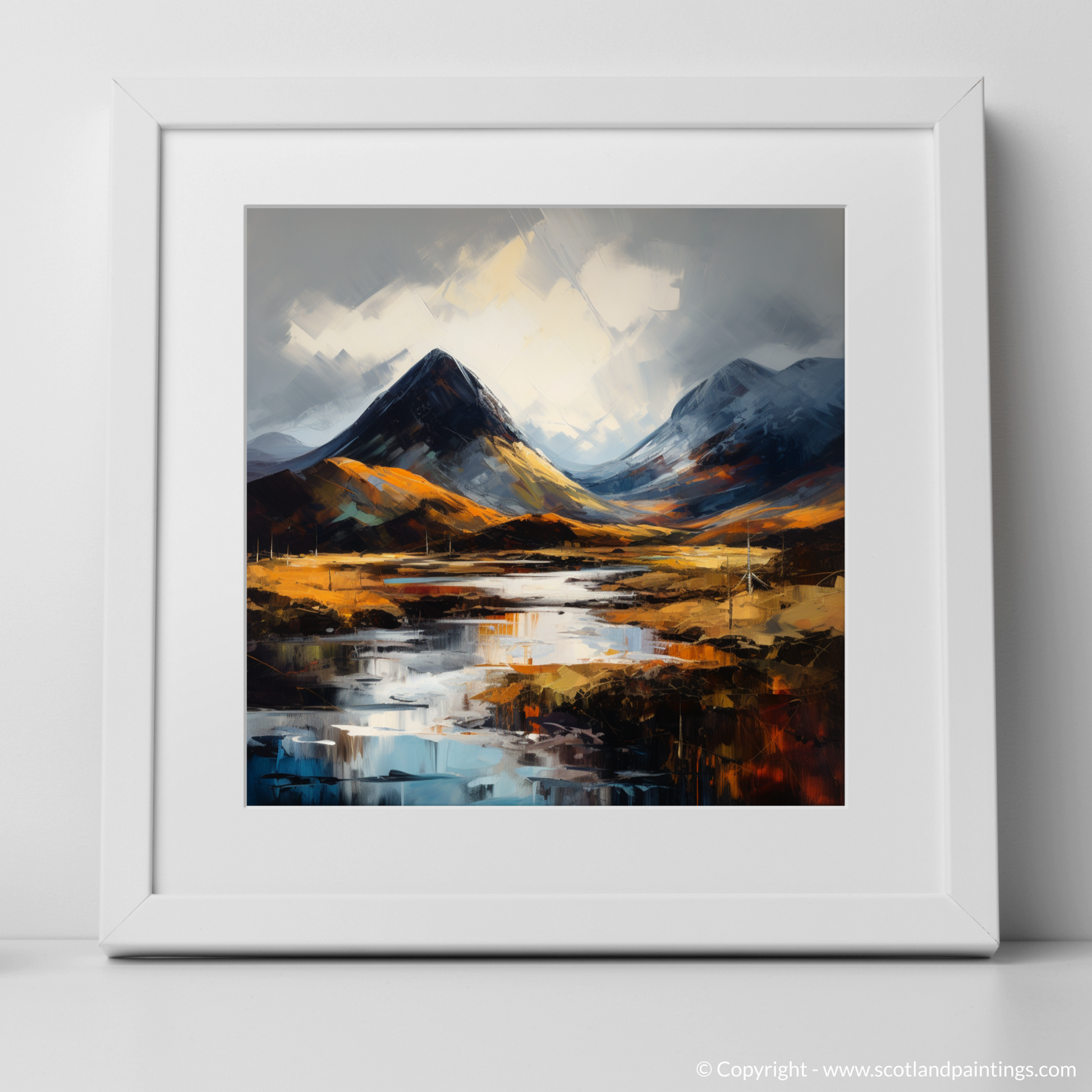 Art Print of Beinn Narnain with a white frame