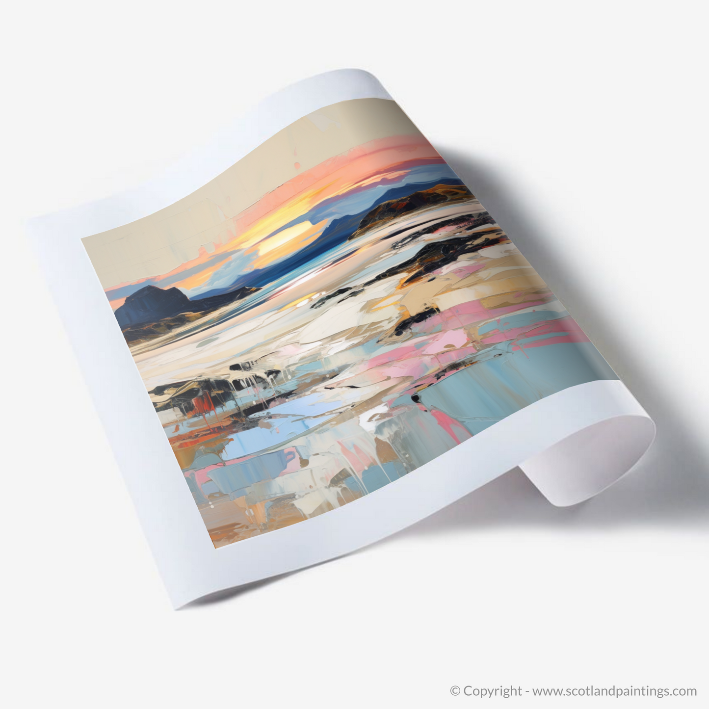 Art Print of Mellon Udrigle Beach at dusk